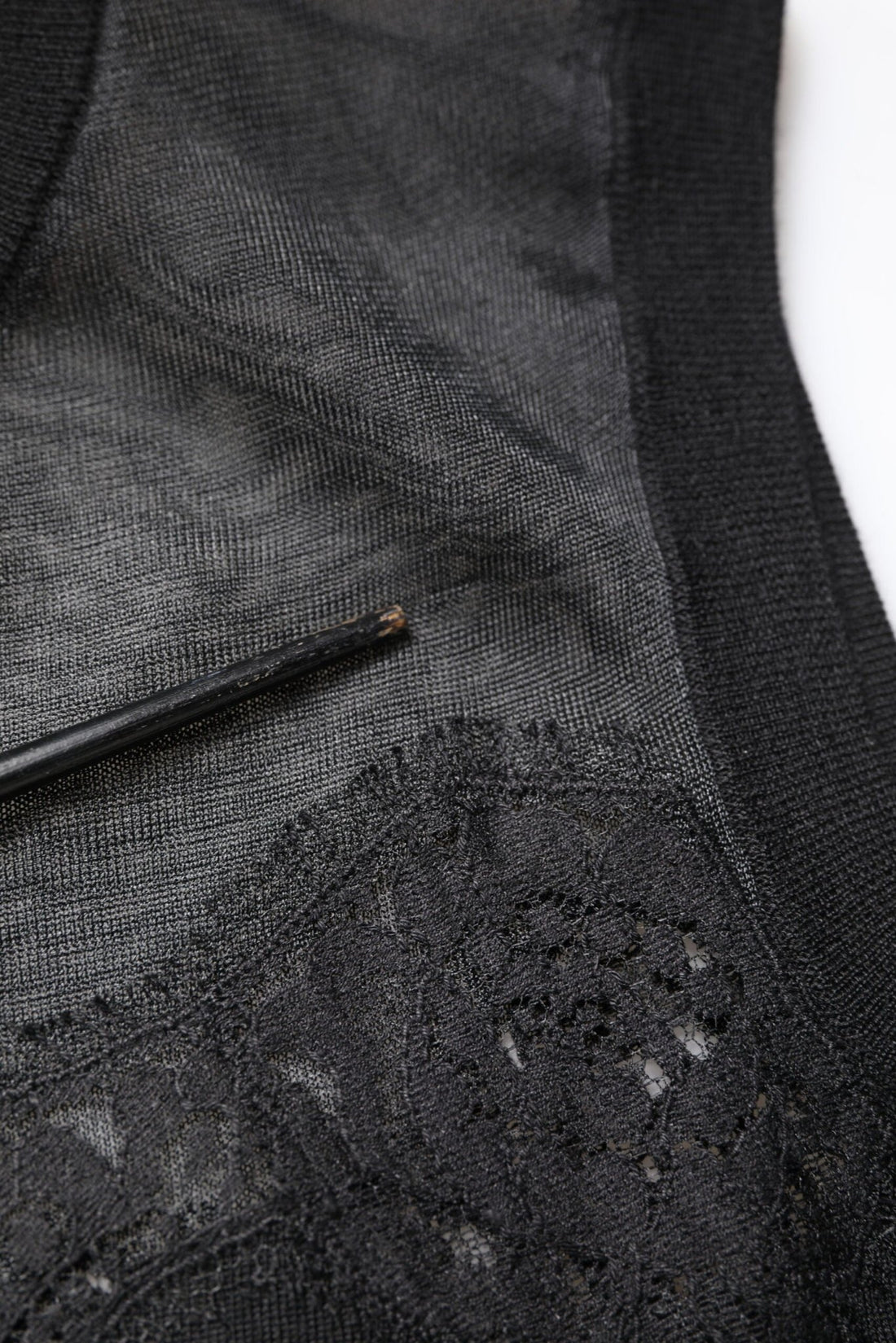 Dolce & Gabbana Black Lace Sheer Crew Neck Sleeveless Top - RIMODA