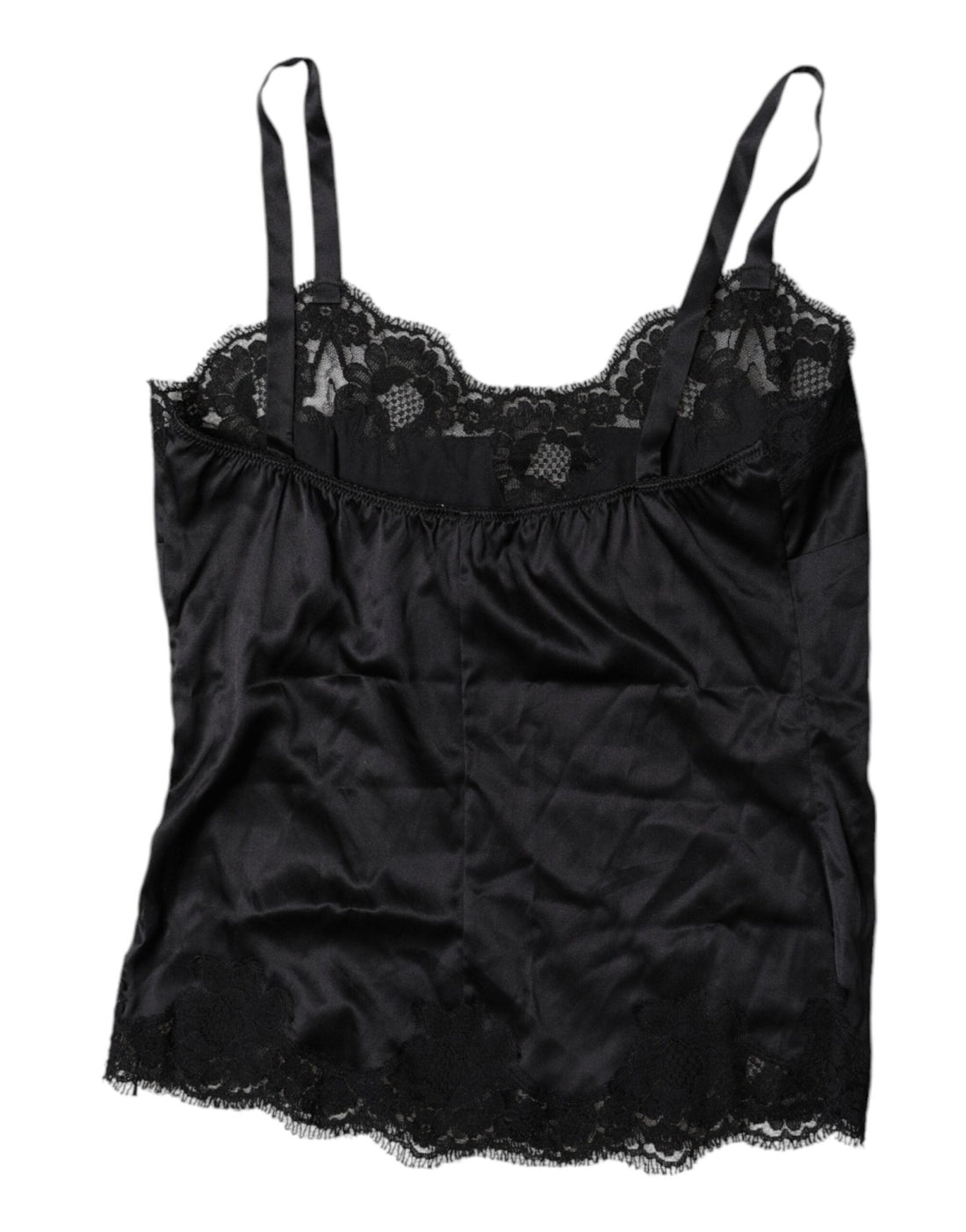 Dolce & Gabbana Black Lace Silk Blend Camisole Top Underwear - RIMODA