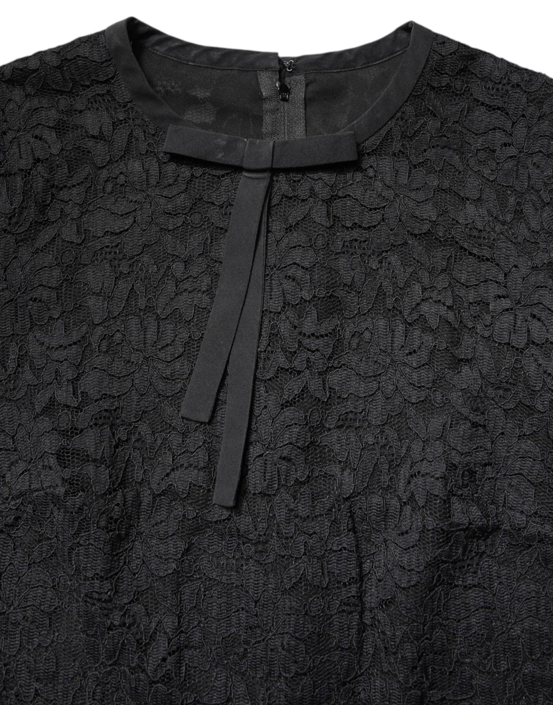 Dolce & Gabbana Black Lace STAFF Crew Neck Long Sleeves Top - RIMODA