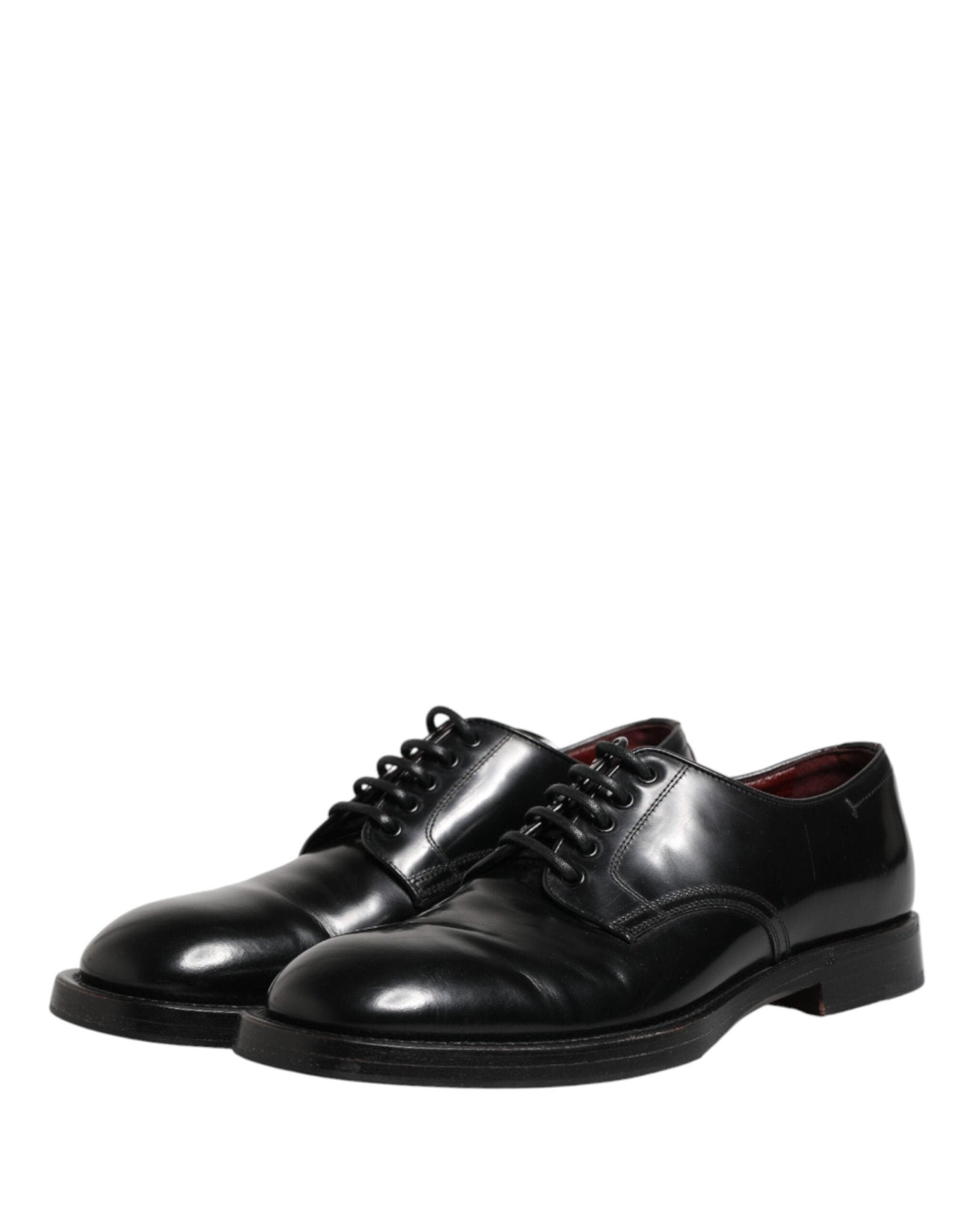 Dolce & Gabbana Black Lace Up Leather Dress Derby Men Shoes - RIMODA