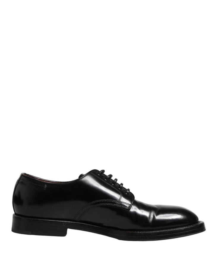 Dolce & Gabbana Black Lace Up Leather Dress Derby Men Shoes - RIMODA