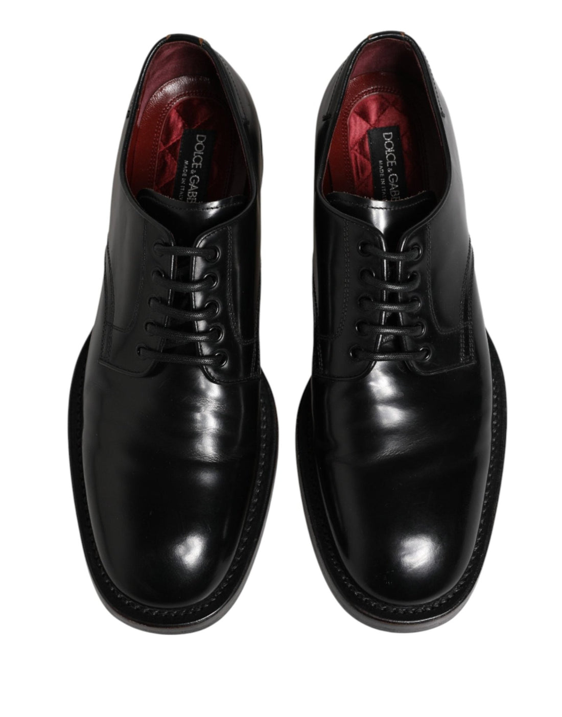 Dolce & Gabbana Black Lace Up Leather Dress Derby Men Shoes - RIMODA