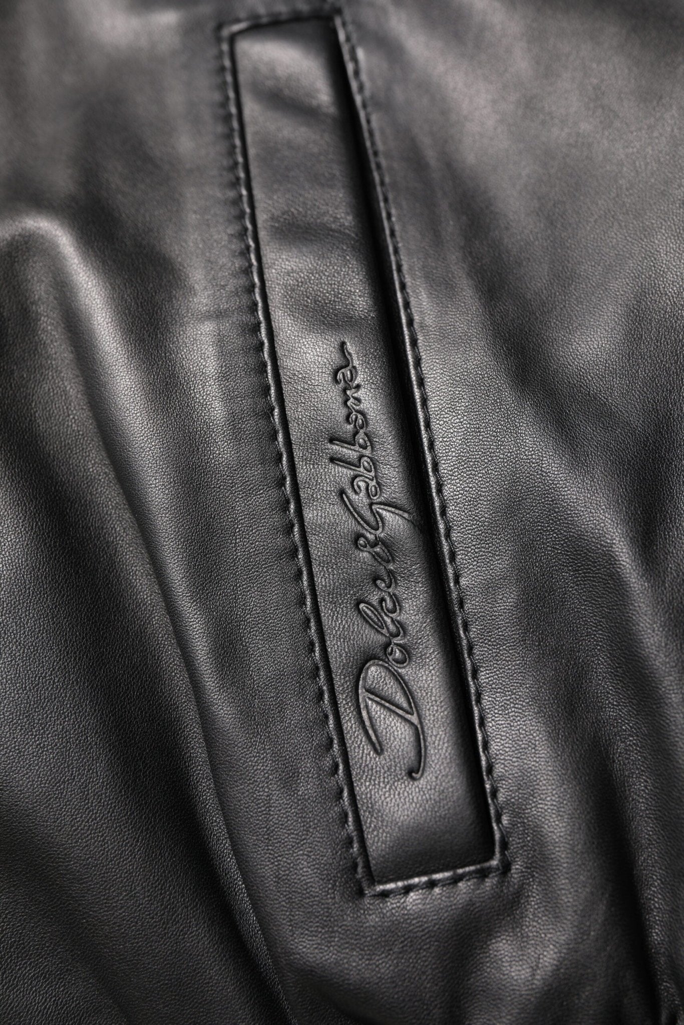 Dolce & Gabbana Black Lambskin Leather Full Zip Biker Jacket - RIMODA