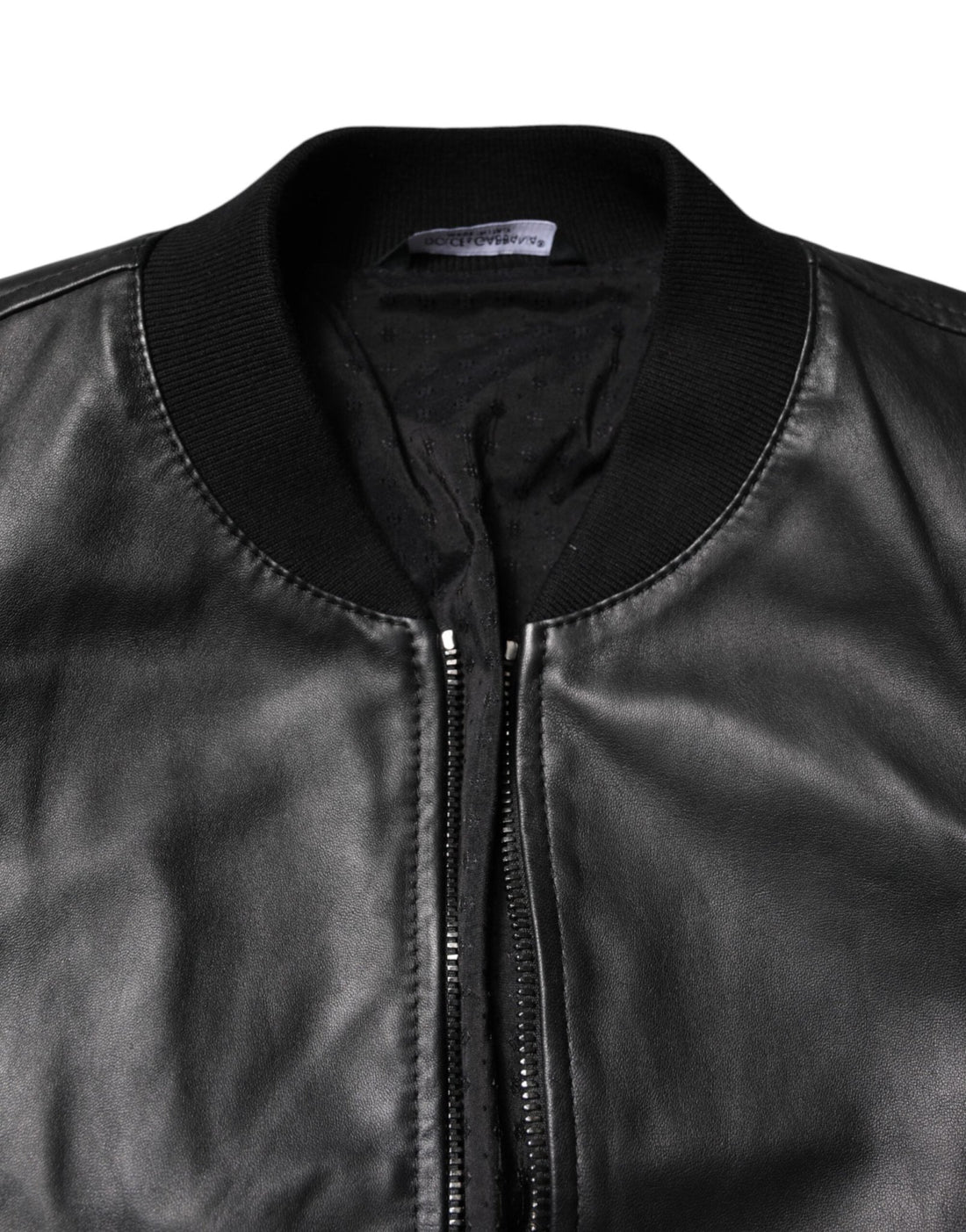 Dolce & Gabbana Black Lambskin Leather Full Zip Biker Jacket - RIMODA