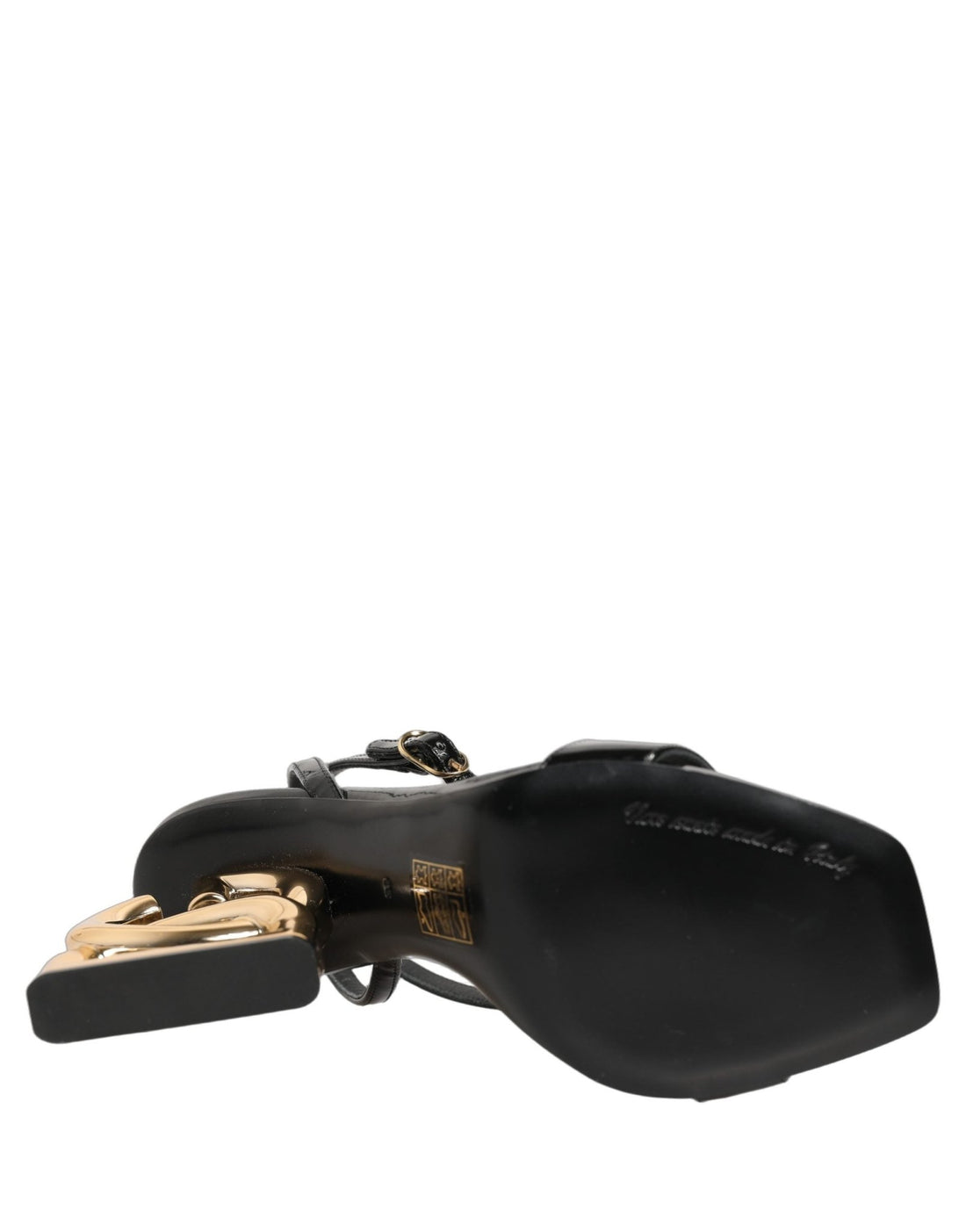 Dolce & Gabbana Black Leather Ankle Strap Heels Sandals Shoes - RIMODA