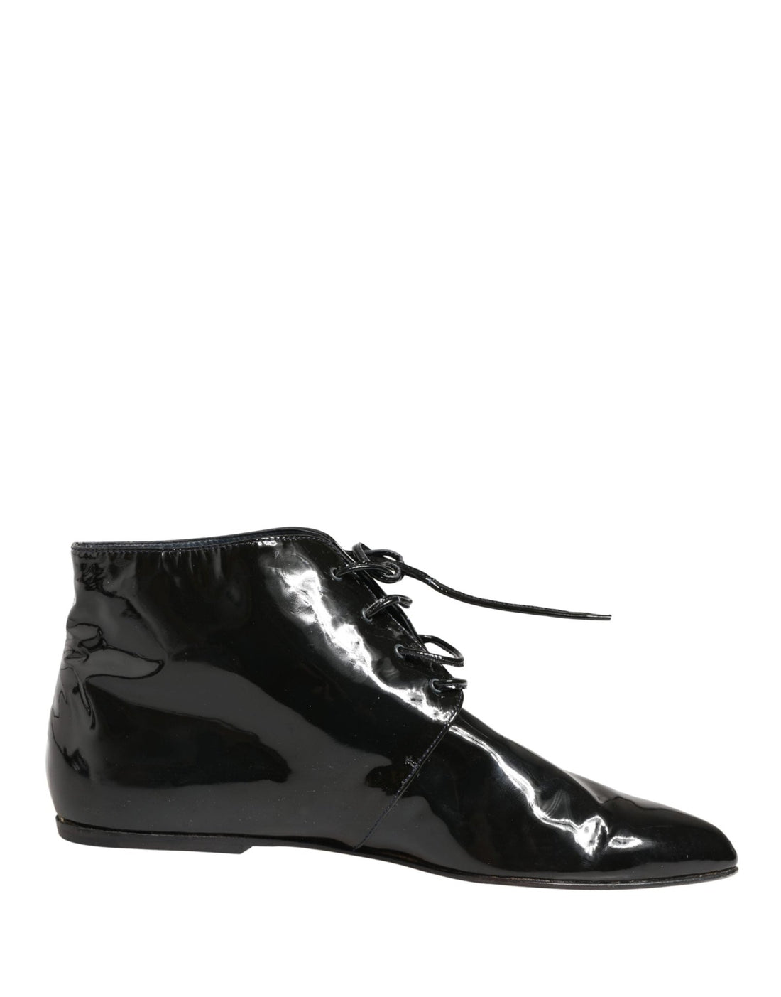Dolce & Gabbana Black Leather AnkleBoots Shoes - RIMODA