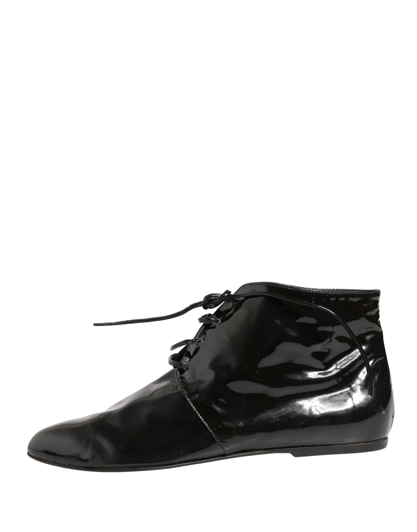 Dolce & Gabbana Black Leather AnkleBoots Shoes - RIMODA