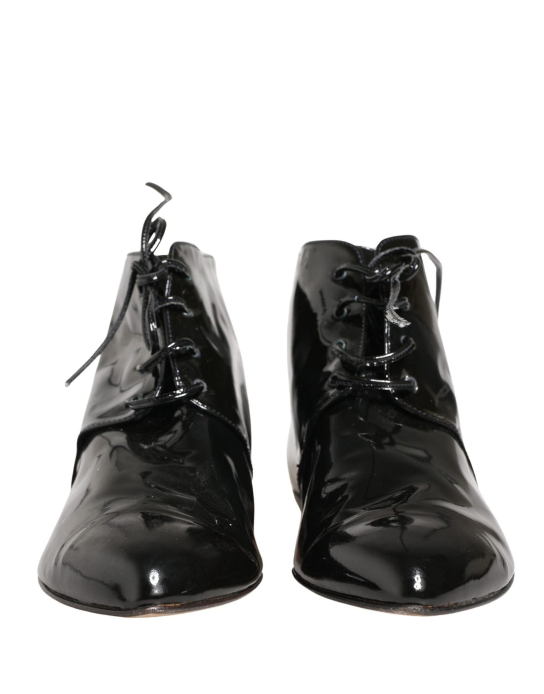 Dolce & Gabbana Black Leather AnkleBoots Shoes - RIMODA