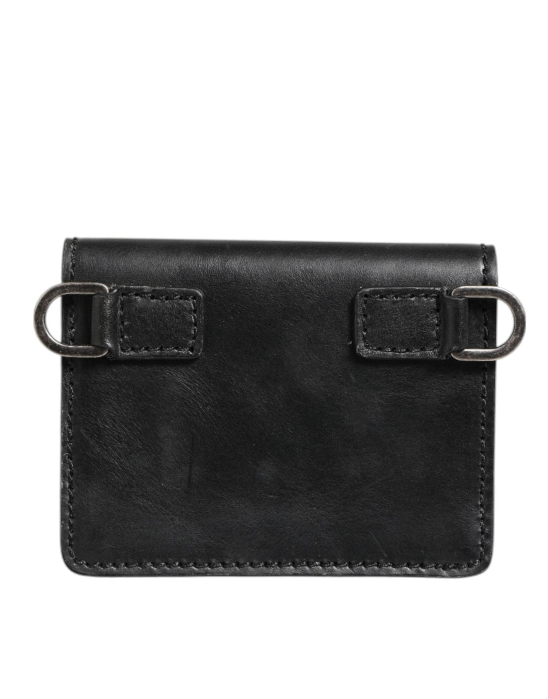 Dolce & Gabbana Black Leather Bifold Card Holder Mens Coin Purse Key Clip Wallet - RIMODA