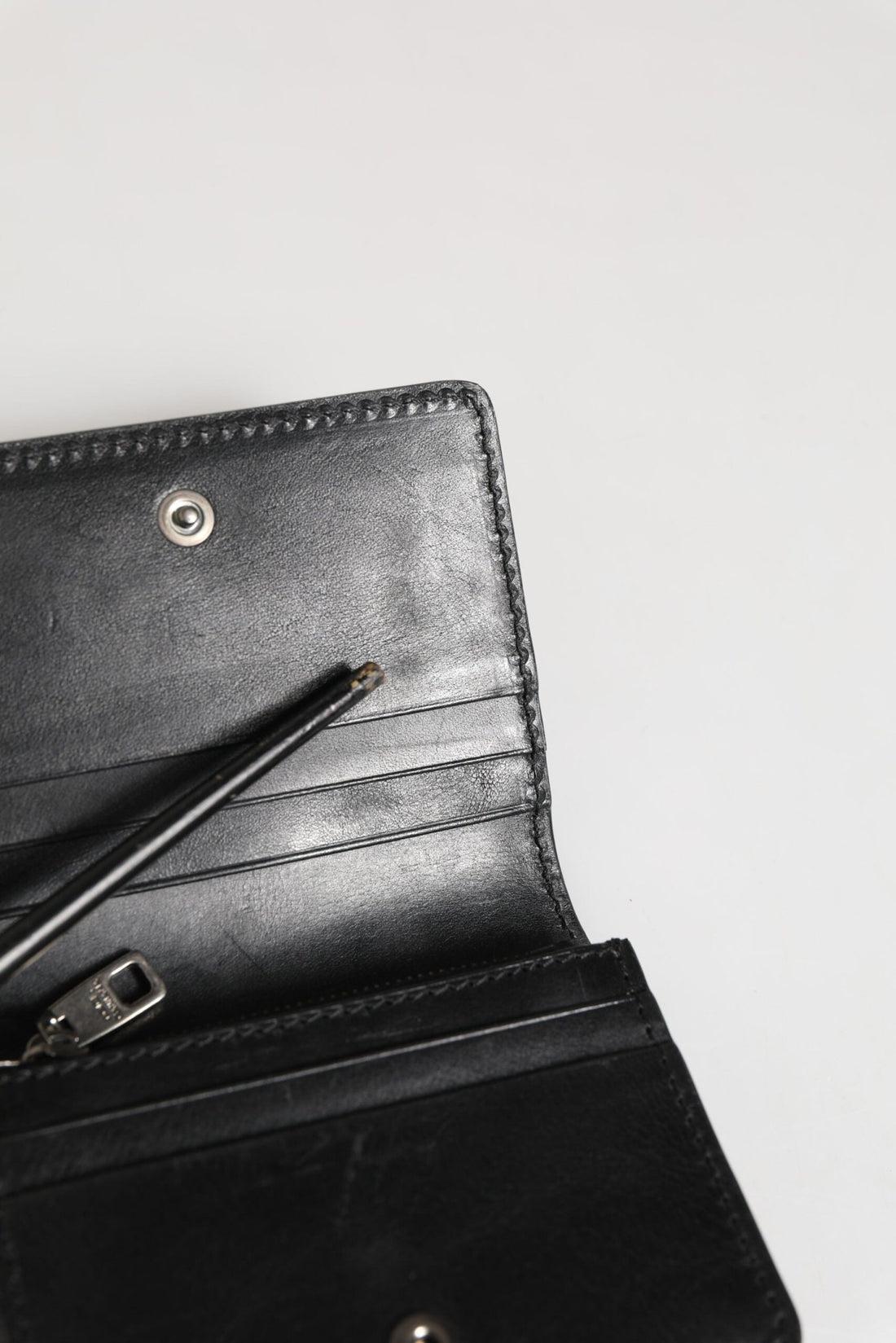 Dolce & Gabbana Black Leather Bifold Card Holder Mens Coin Purse Key Clip Wallet - RIMODA