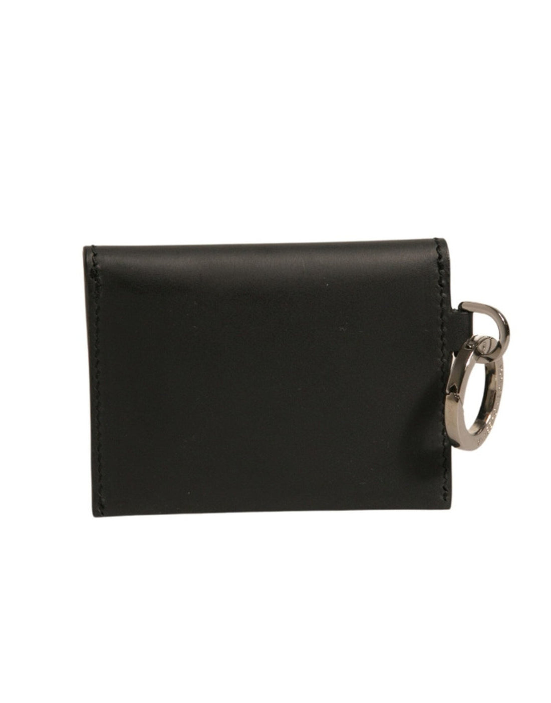 Dolce & Gabbana Black Leather Card Case Keychain Key Holder - RIMODA