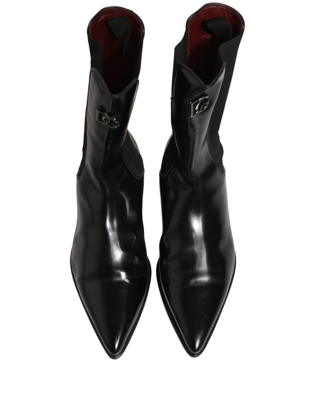 Dolce & Gabbana Black Leather Chelsea Mid Calf Boots Shoes - RIMODA