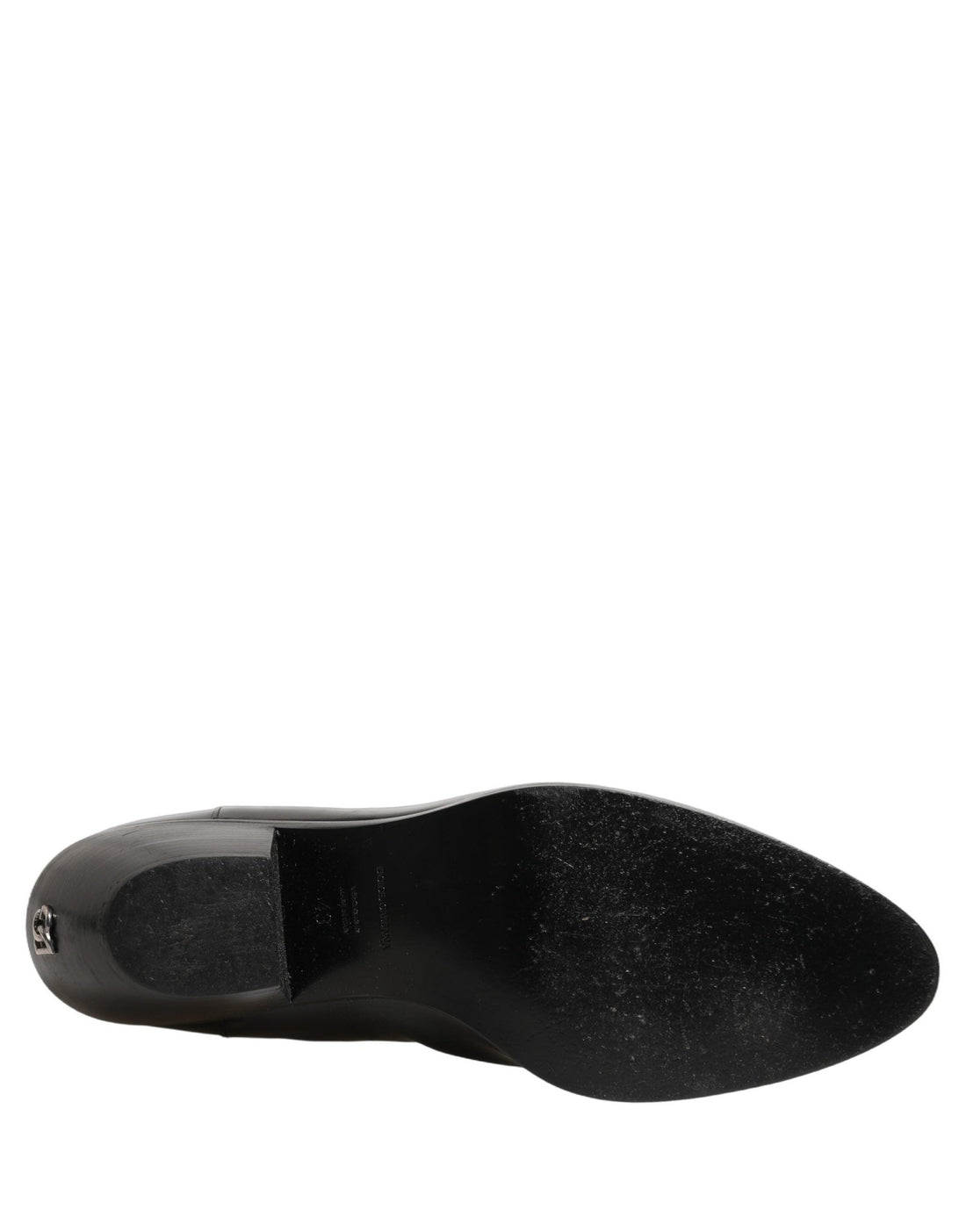 Dolce & Gabbana Black Leather Chelsea Mid Calf Boots Shoes - RIMODA