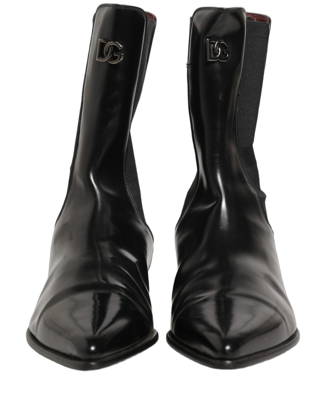 Dolce & Gabbana Black Leather Chelsea Mid Calf Boots Shoes - RIMODA