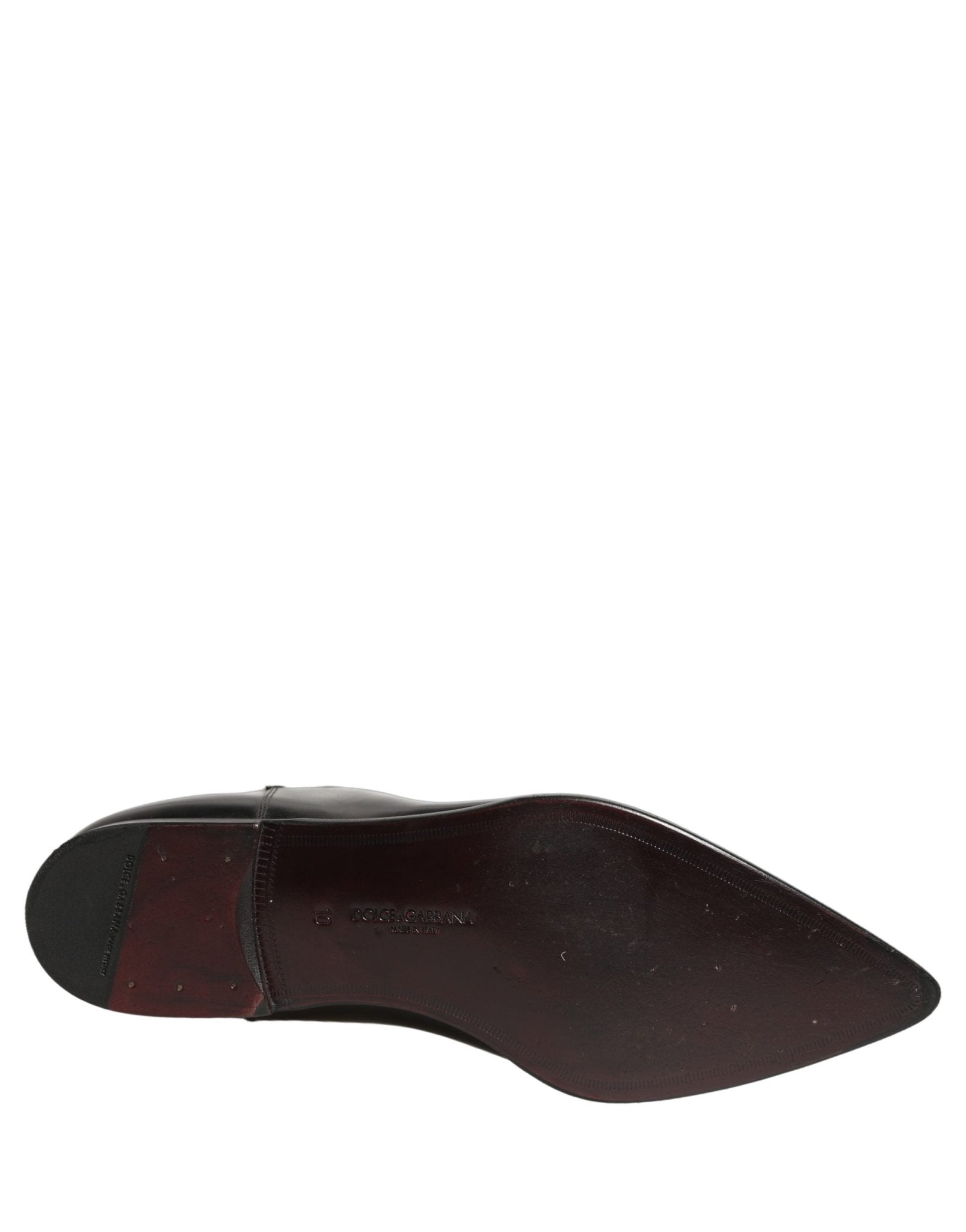 Dolce & Gabbana Black Leather Chelsea Mid Calf Boots Shoes - RIMODA