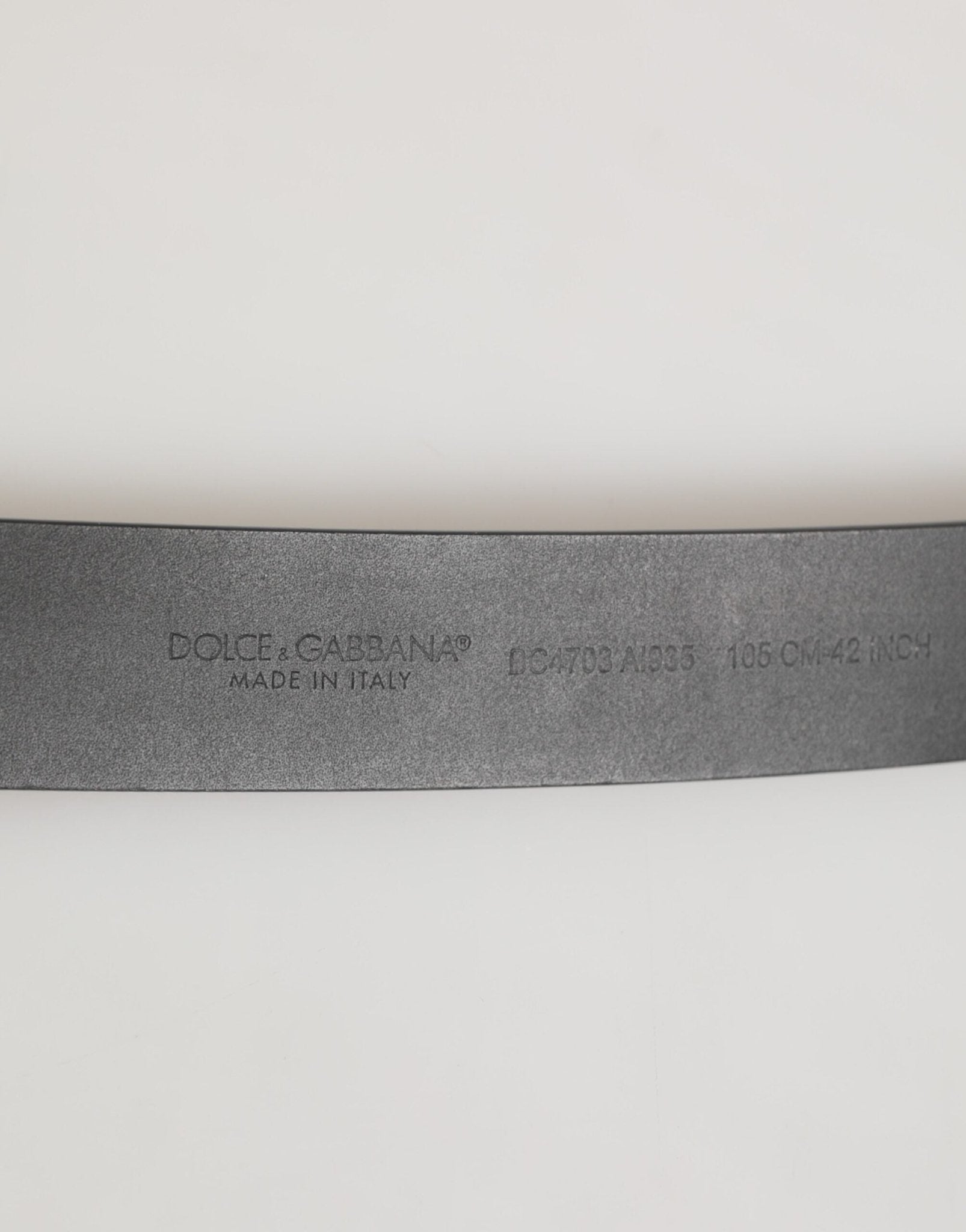 Dolce & Gabbana Black Leather Classic Metal Buckle Men Belt - RIMODA