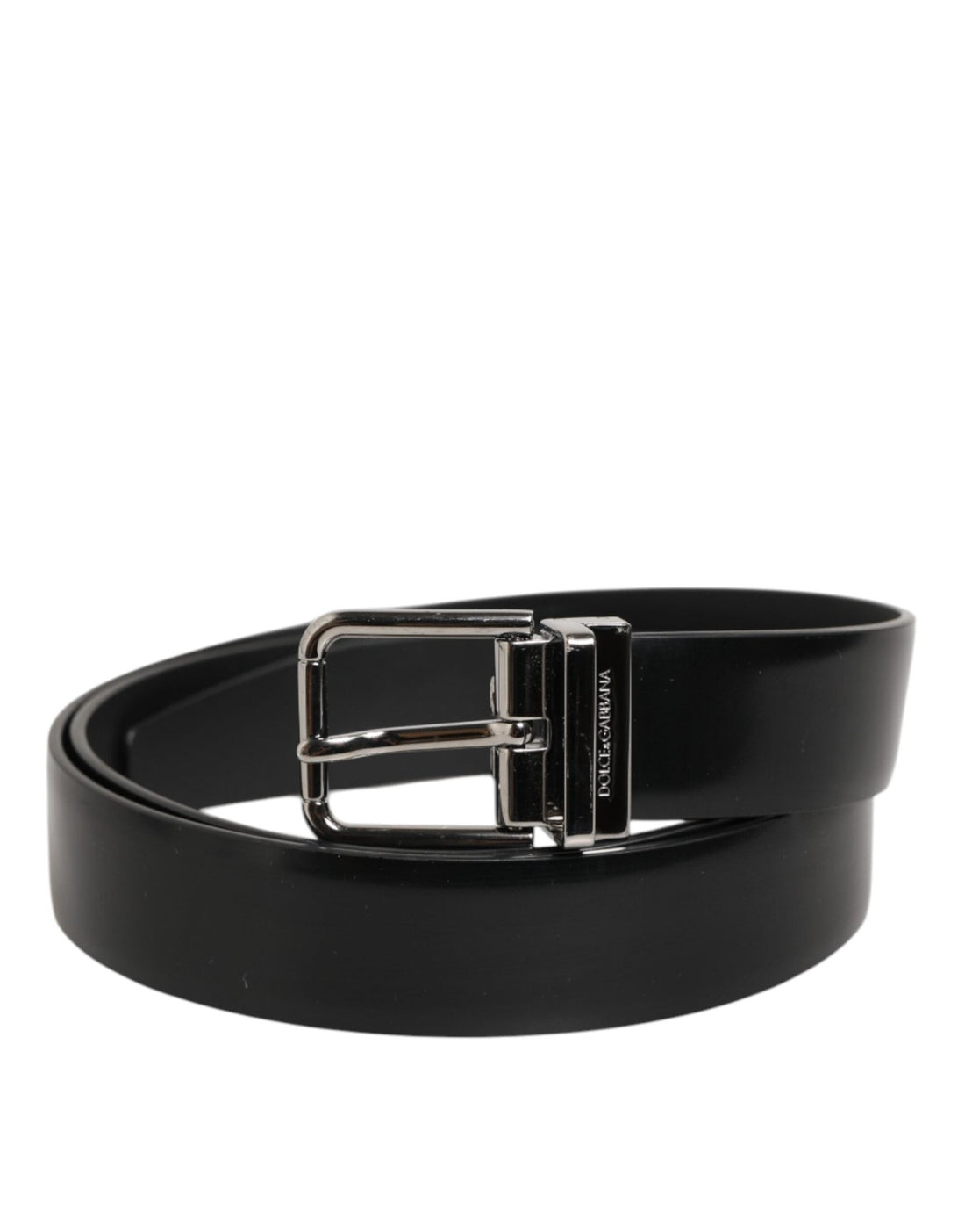 Dolce & Gabbana Black Leather Classic Metal Buckle Men Belt - RIMODA