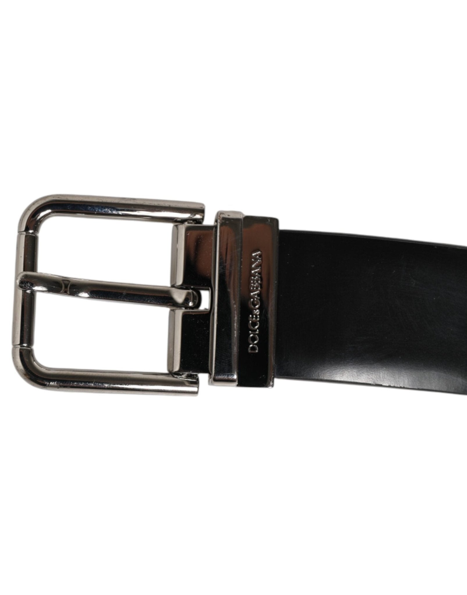 Dolce & Gabbana Black Leather Classic Metal Buckle Men Belt - RIMODA