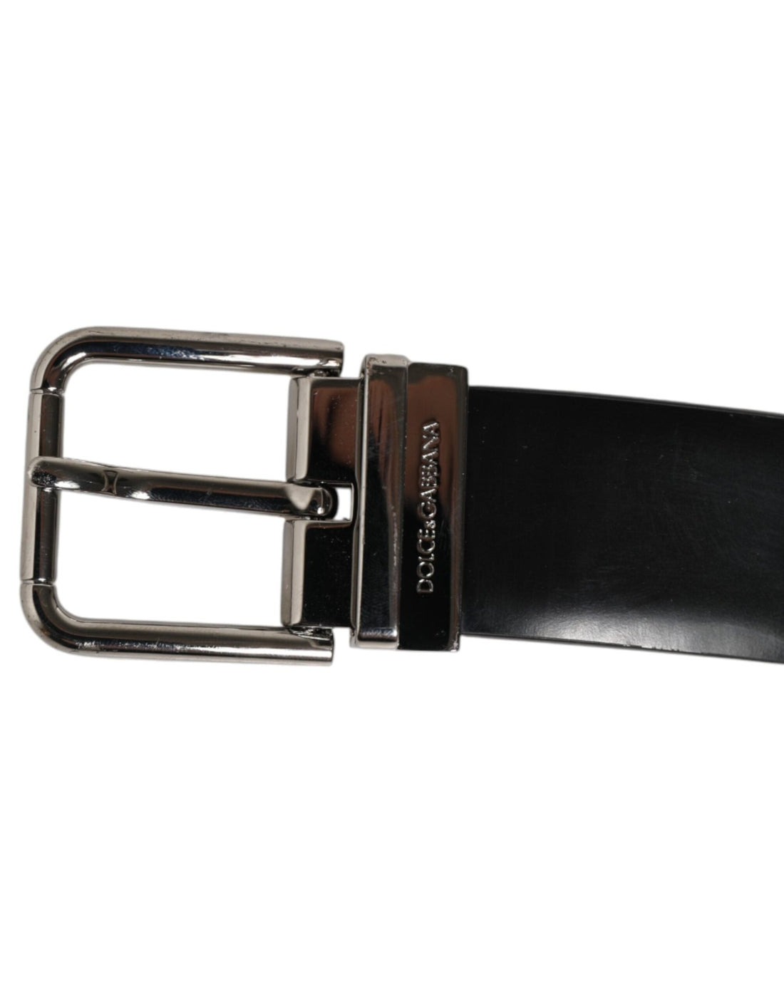 Dolce & Gabbana Black Leather Classic Metal Buckle Men Belt - RIMODA