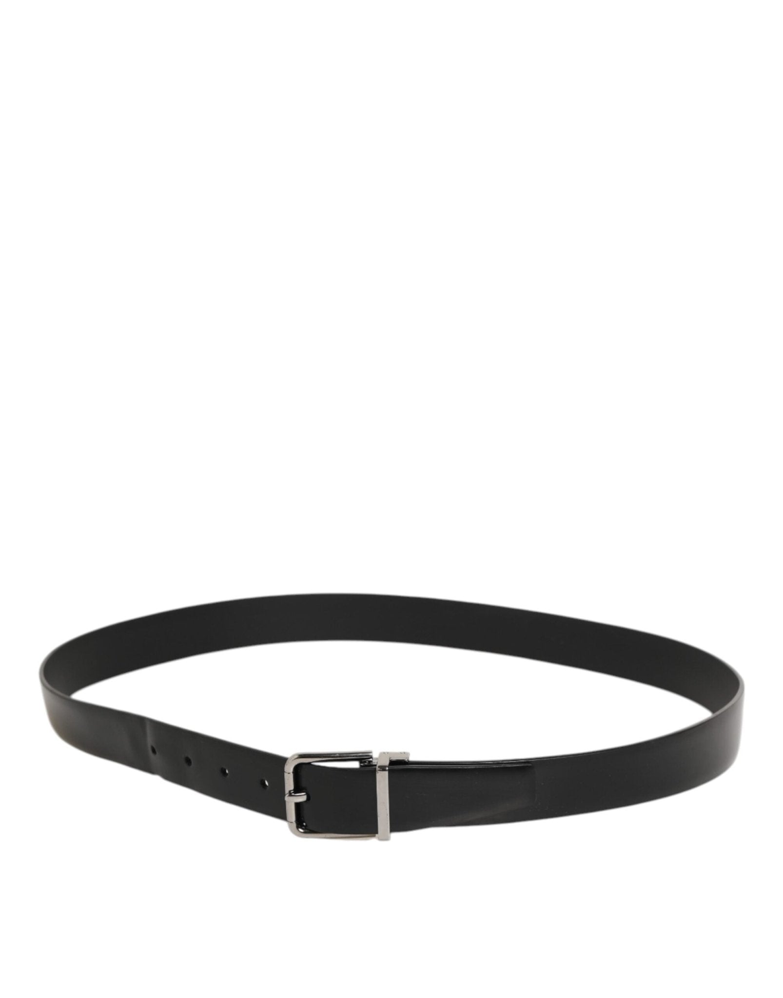 Dolce & Gabbana Black Leather Classic Metal Buckle Men Belt - RIMODA