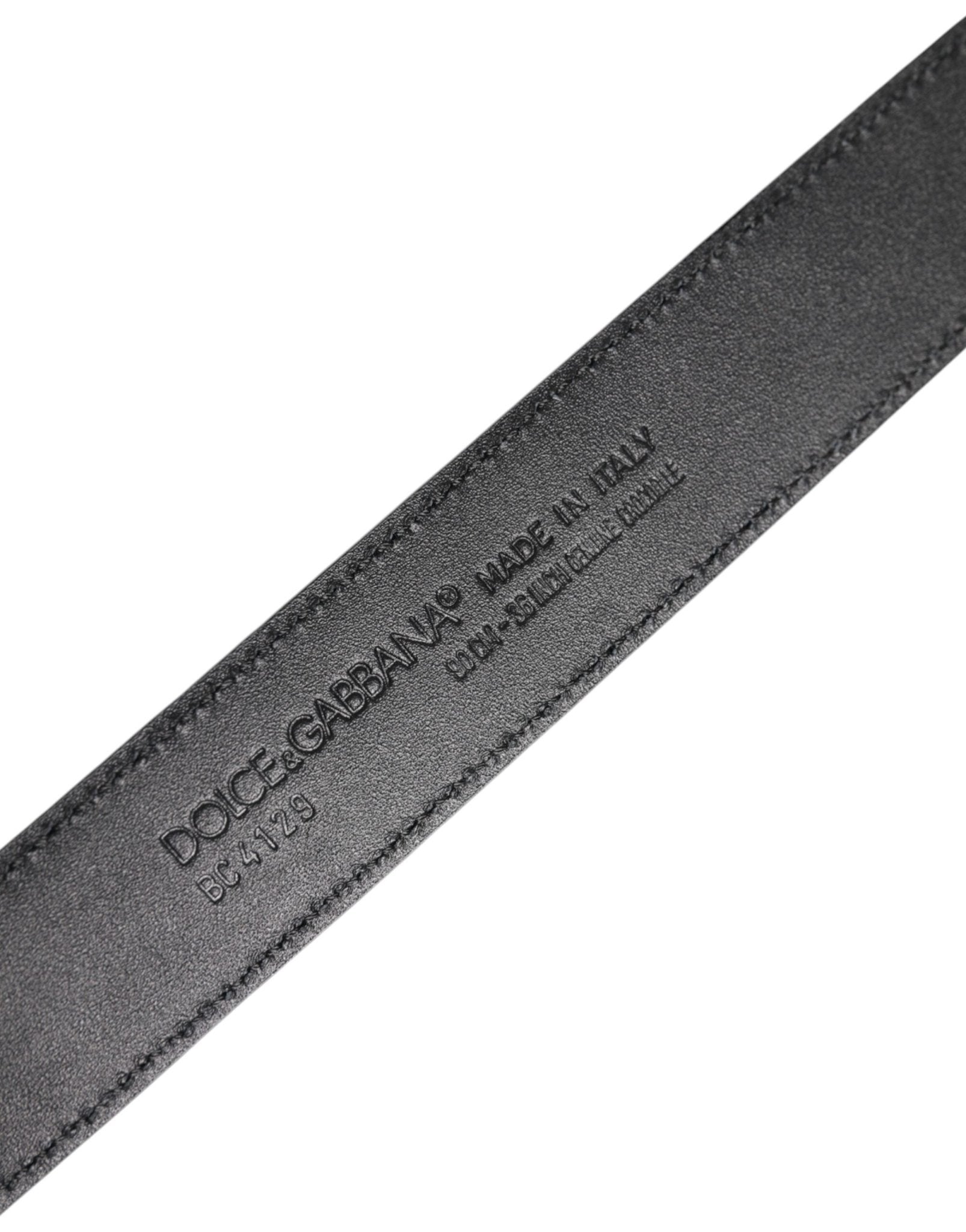 Dolce & Gabbana Black Leather Classic Metal DG Buckle Belt - RIMODA