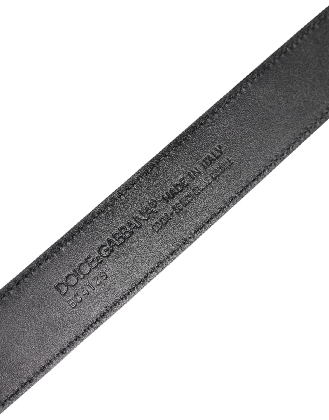 Dolce & Gabbana Black Leather Classic Metal DG Buckle Belt - RIMODA