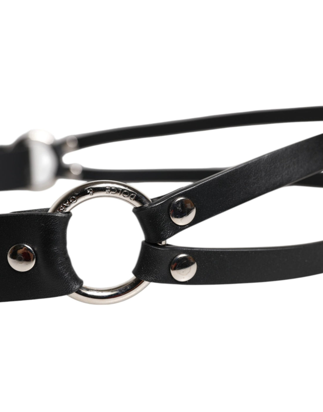 Dolce & Gabbana Black Leather Classic Metal Logo Buckle Belt - RIMODA