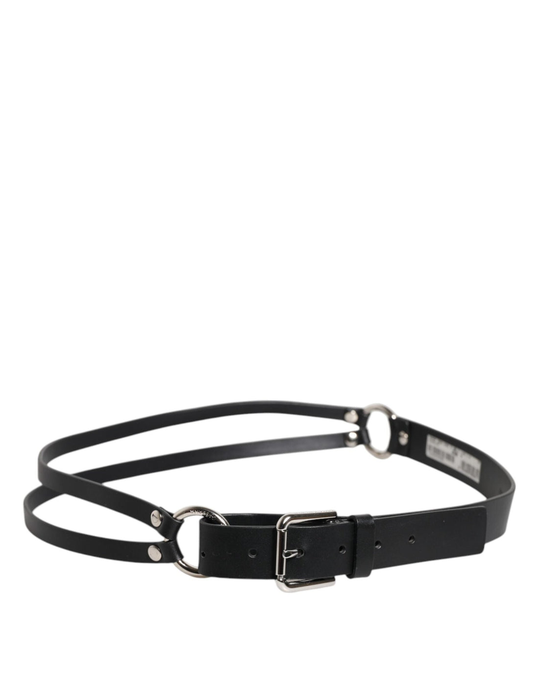 Dolce & Gabbana Black Leather Classic Metal Logo Buckle Belt - RIMODA