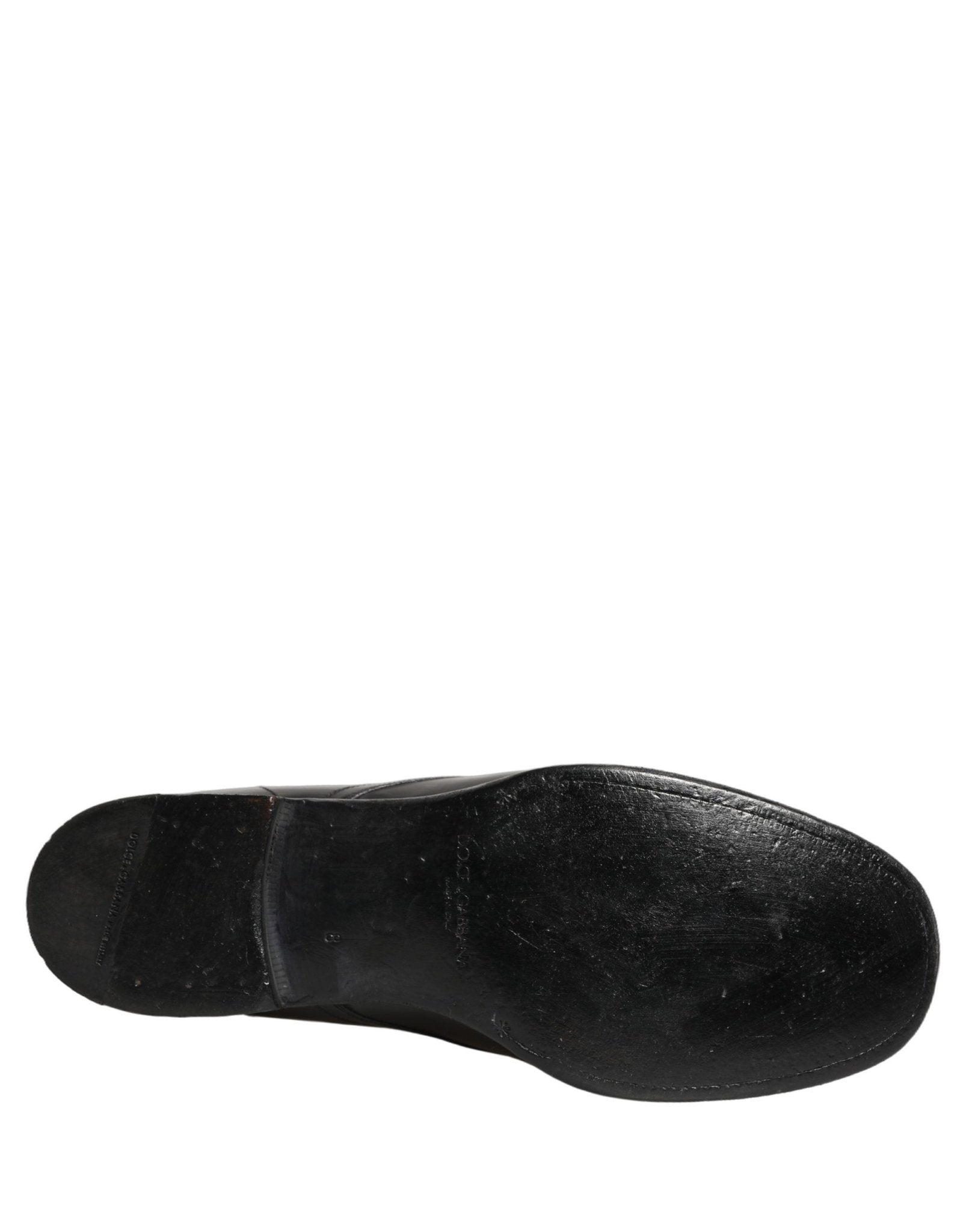 Dolce & Gabbana Black Leather Derby Dress Men Formal Shoes - RIMODA