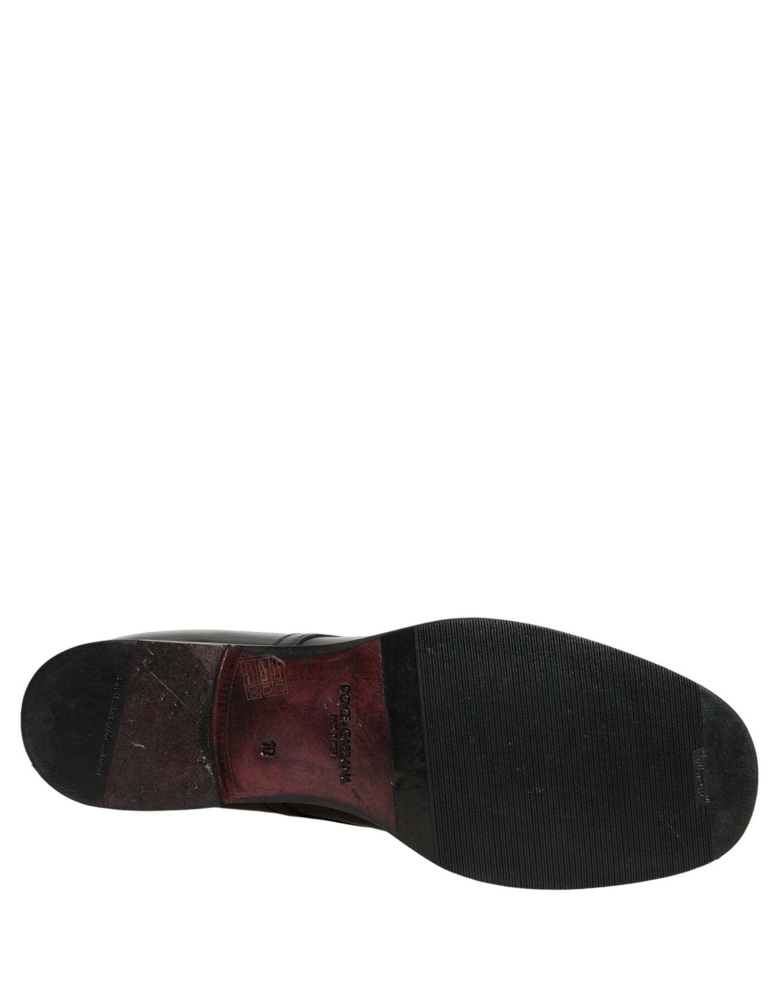 Dolce & Gabbana Black Leather Derby Dress Men Formal Shoes - RIMODA