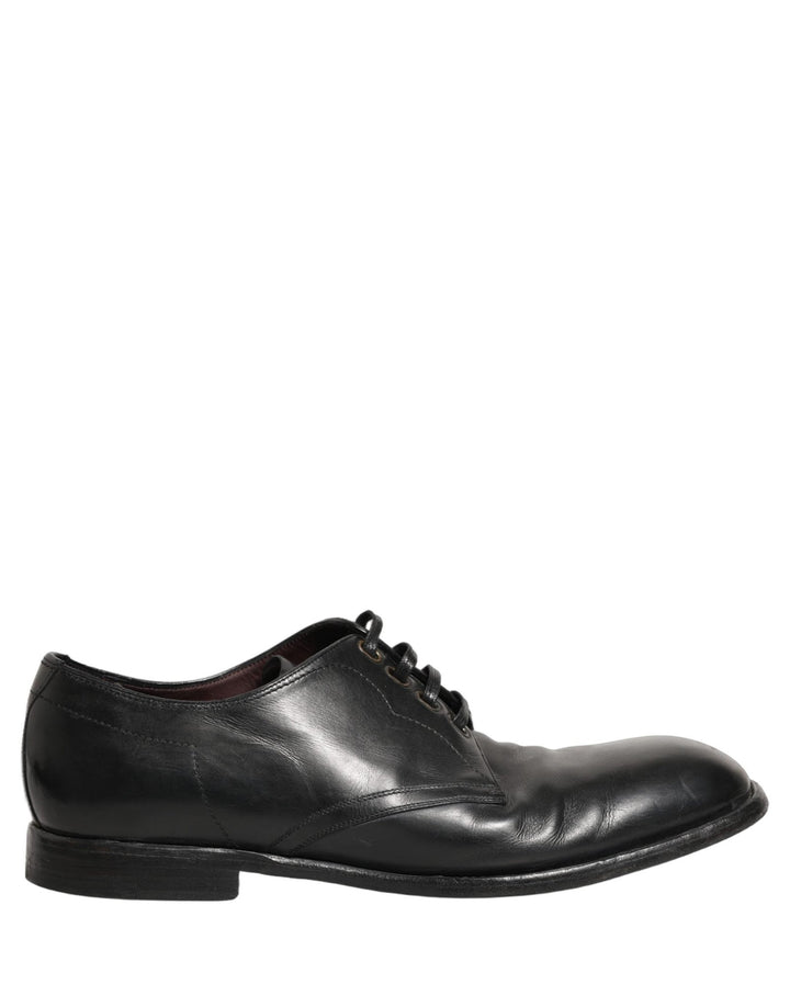 Dolce & Gabbana Black Leather Derby Dress Men Formal Shoes - RIMODA