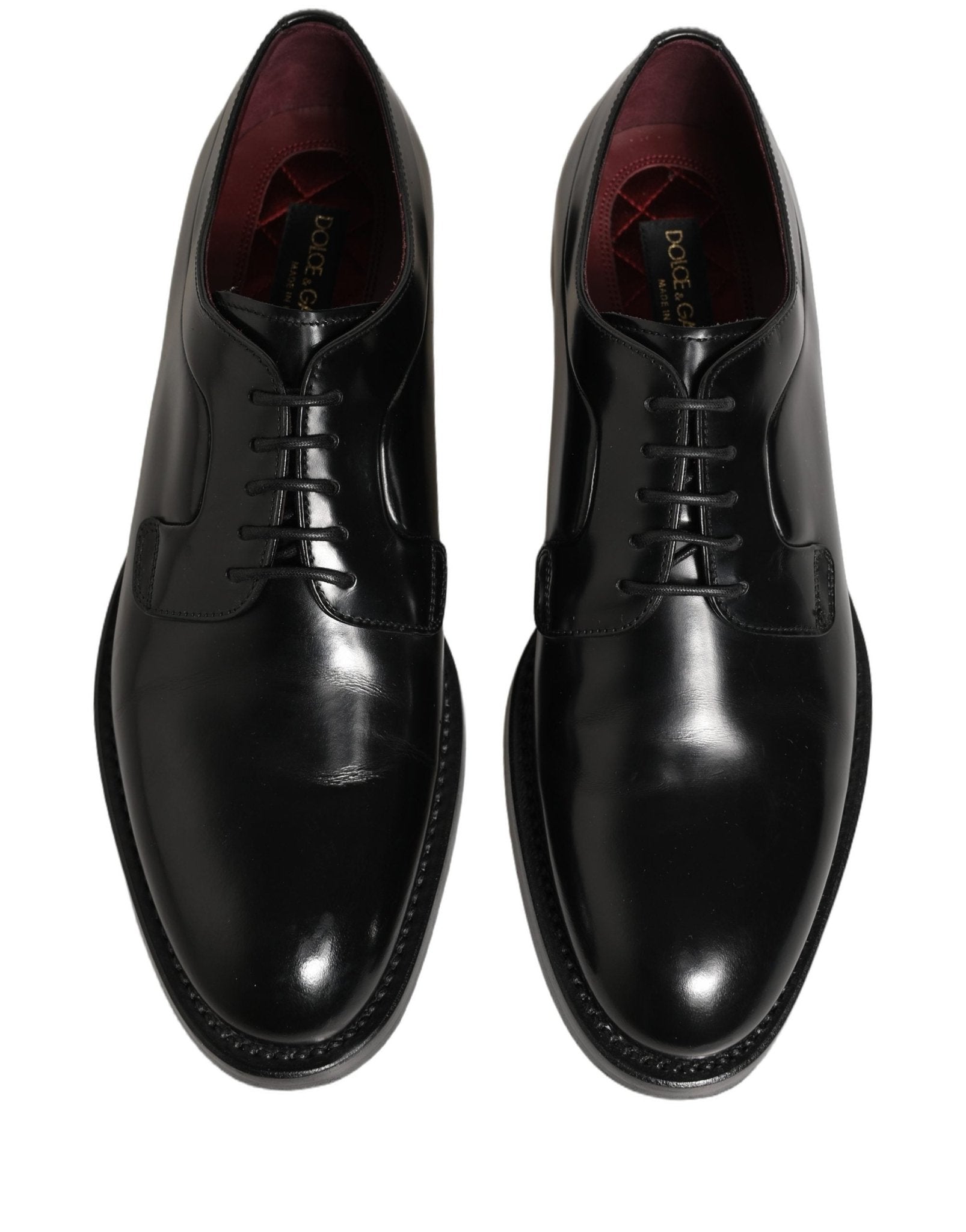 Dolce & Gabbana Black Leather Derby Dress Men Formal Shoes - RIMODA