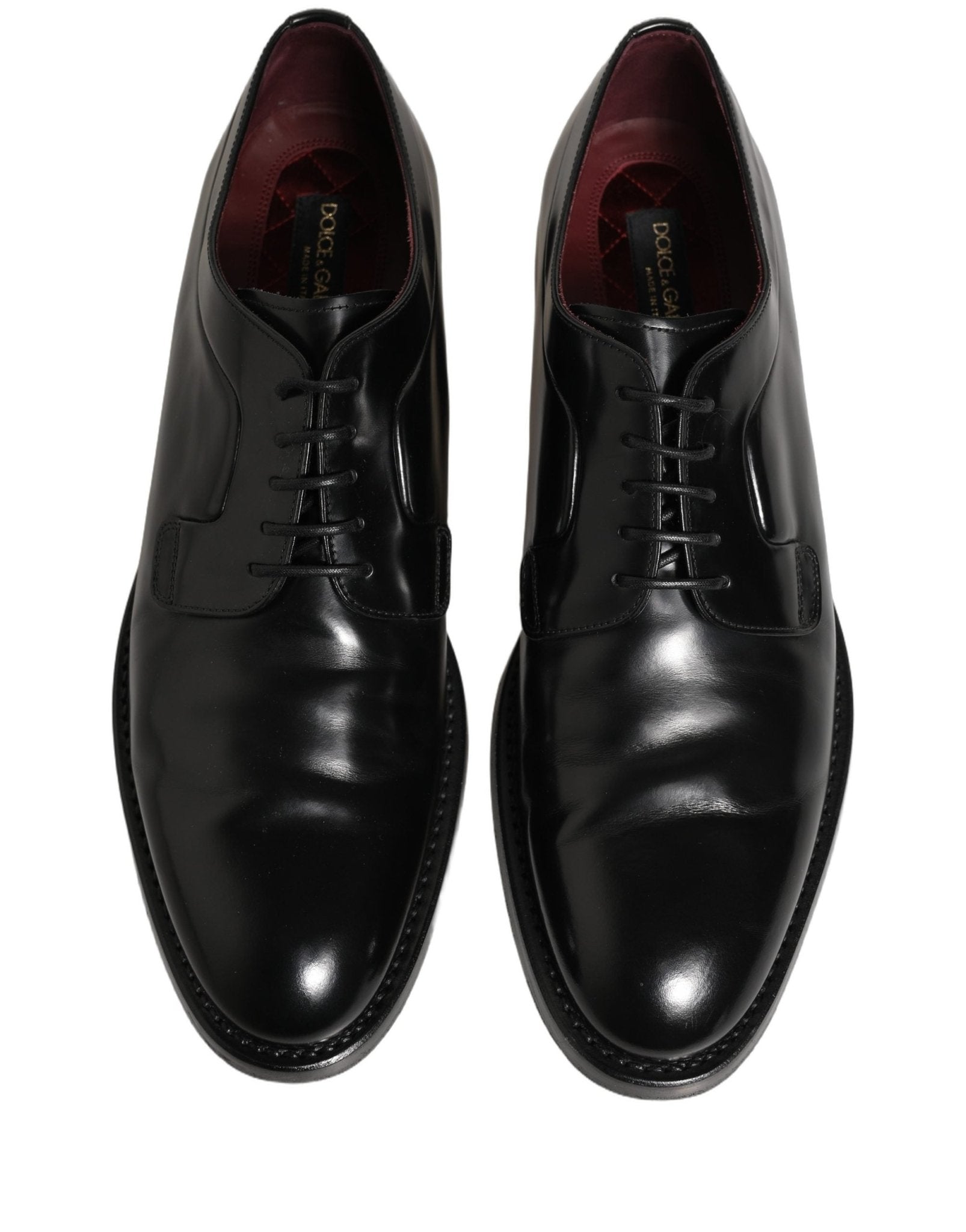 Dolce & Gabbana Black Leather Derby Dress Men Formal Shoes - RIMODA