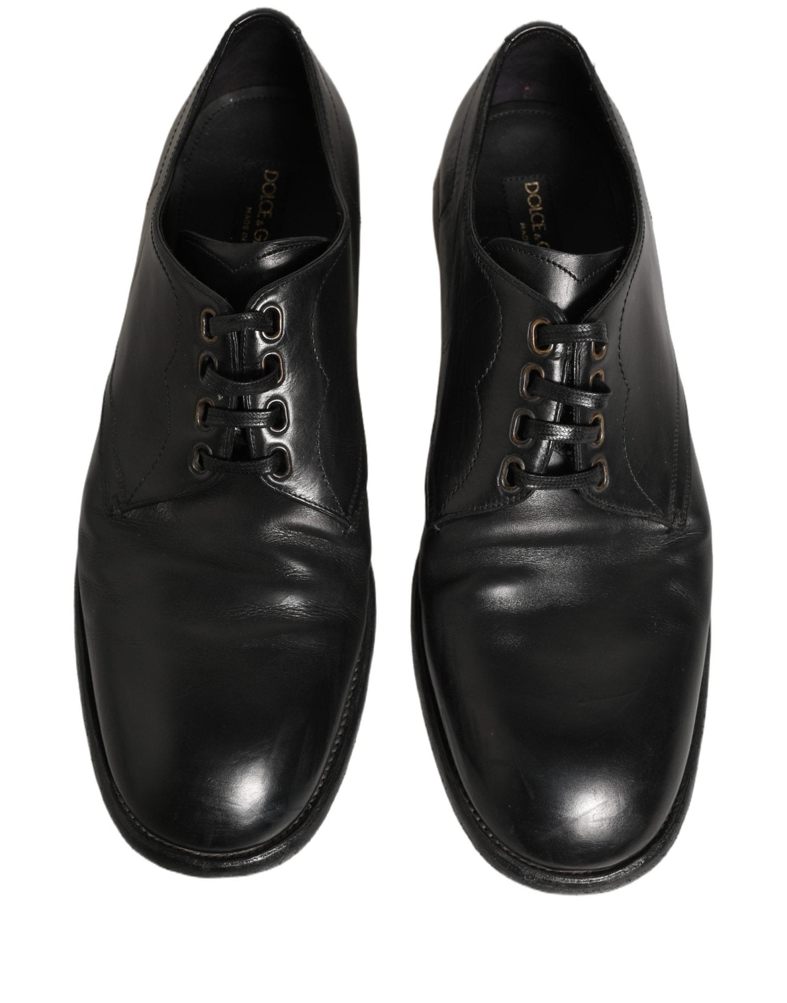 Dolce & Gabbana Black Leather Derby Dress Men Formal Shoes - RIMODA