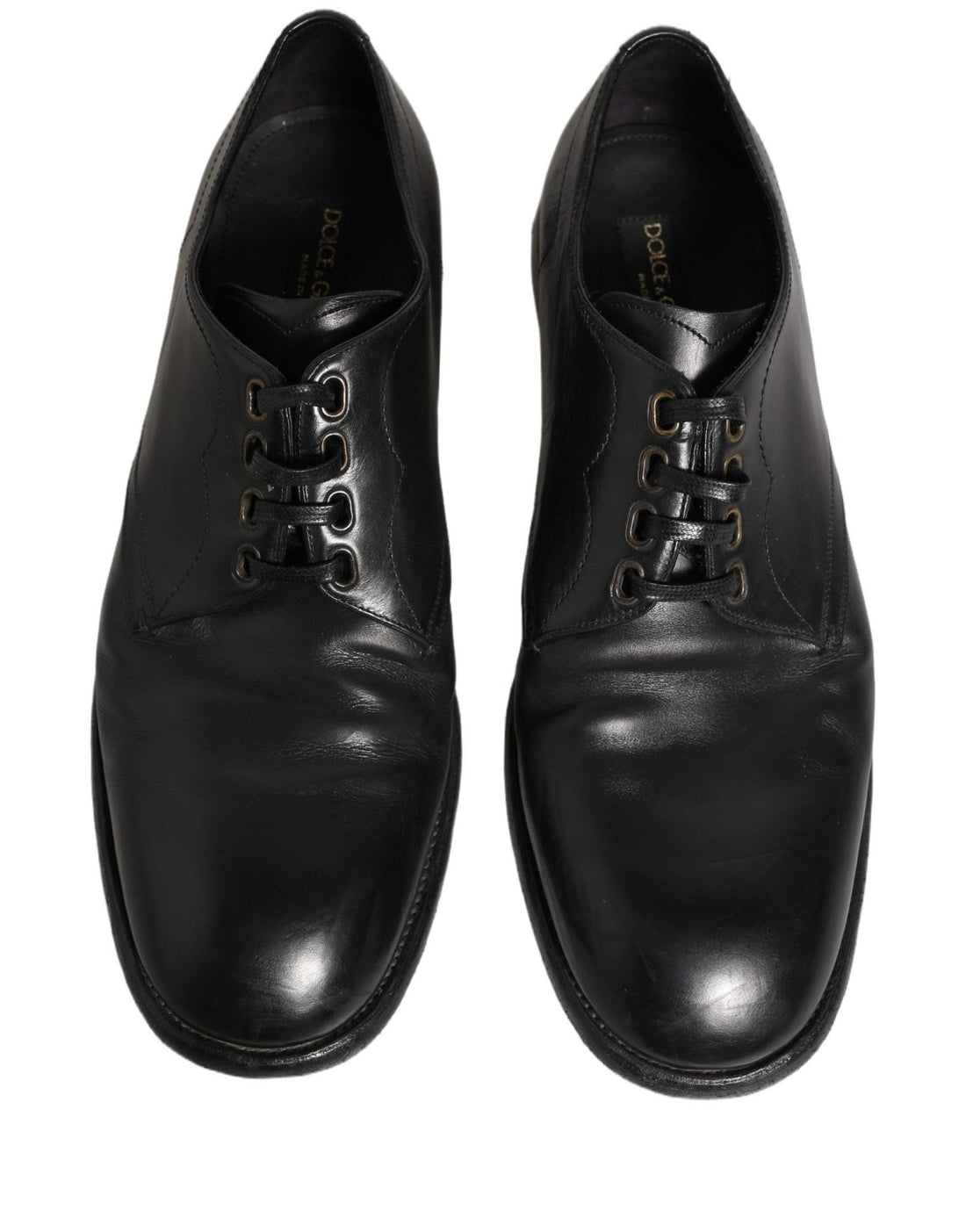 Dolce & Gabbana Black Leather Derby Dress Men Formal Shoes - RIMODA