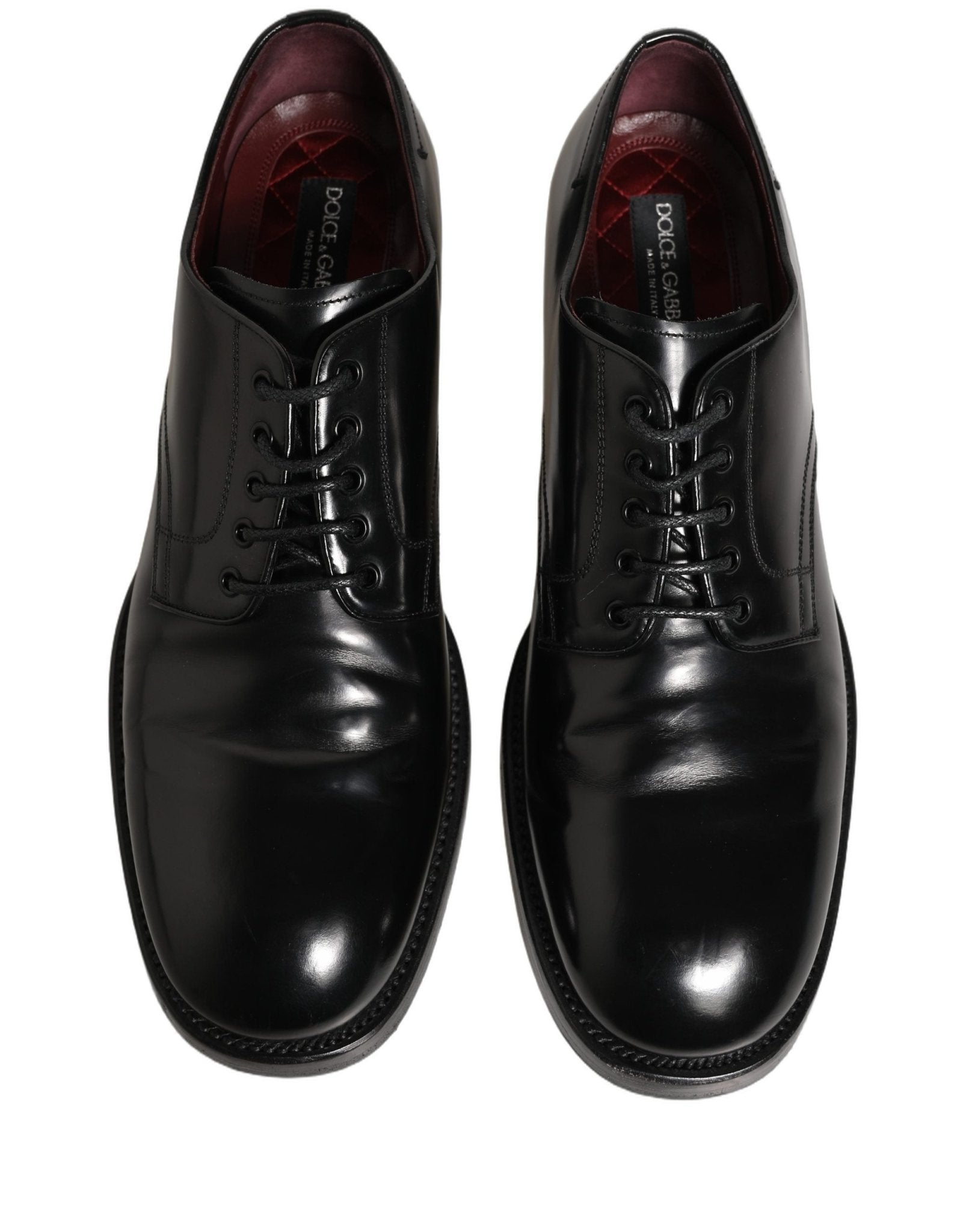 Dolce & Gabbana Black Leather Derby Dress Men Formal Shoes - RIMODA