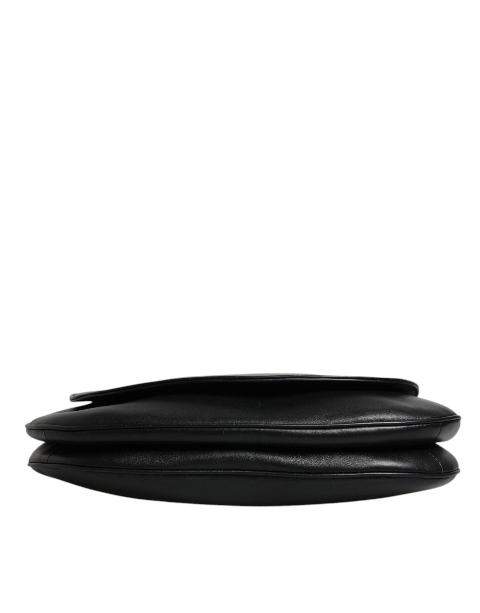 Dolce & Gabbana Black Leather Flap Saddle Shoulder Bag - RIMODA