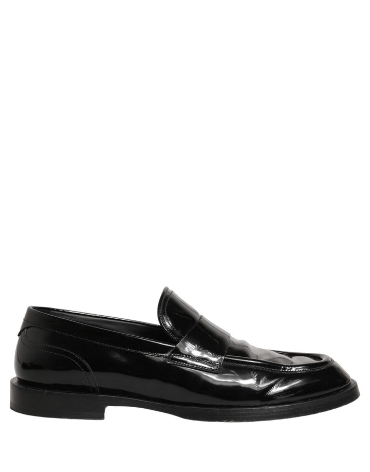 Dolce & Gabbana Black Leather Formal Men Dress Loafers Shoes - RIMODA