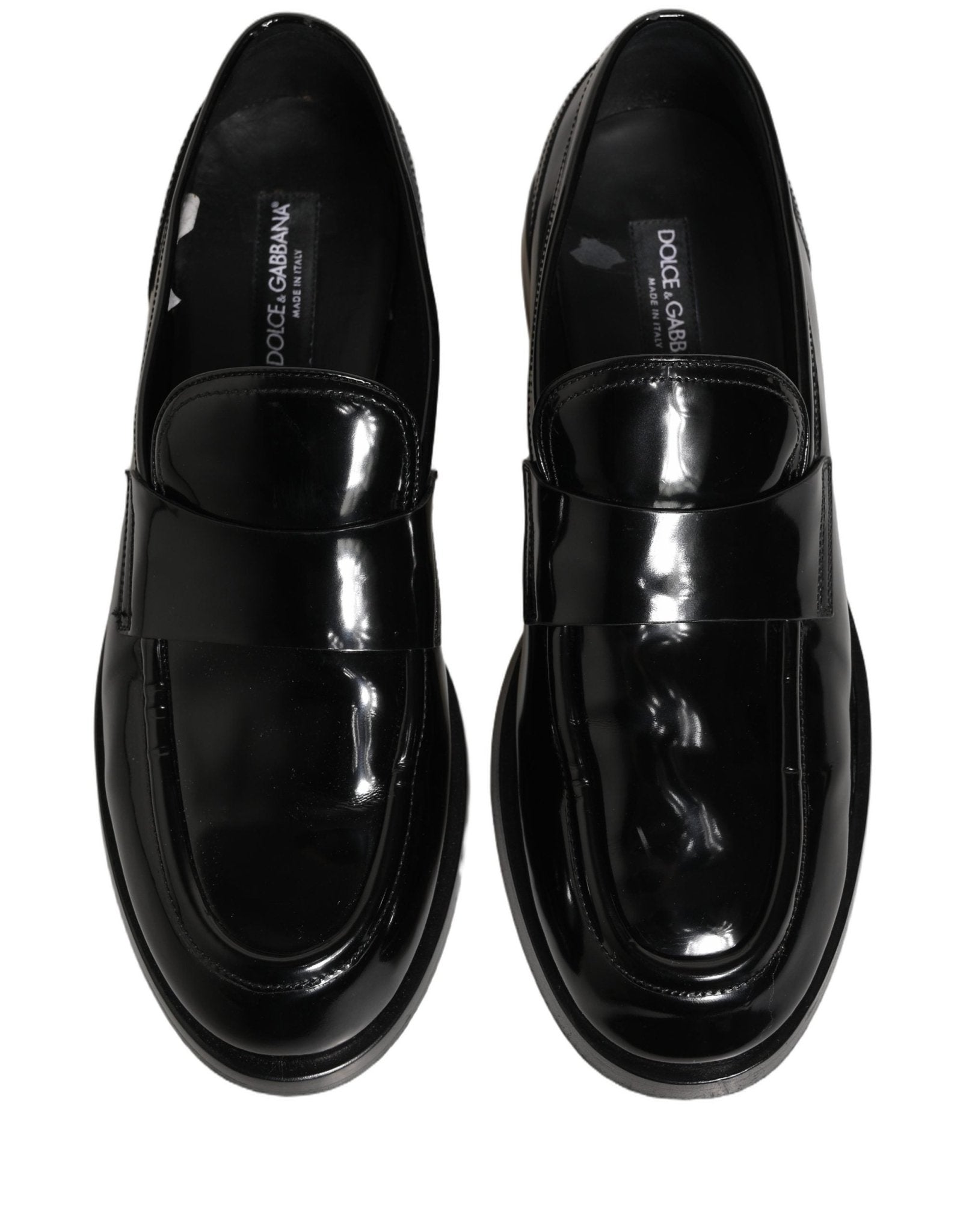 Dolce & Gabbana Black Leather Formal Men Dress Loafers Shoes - RIMODA