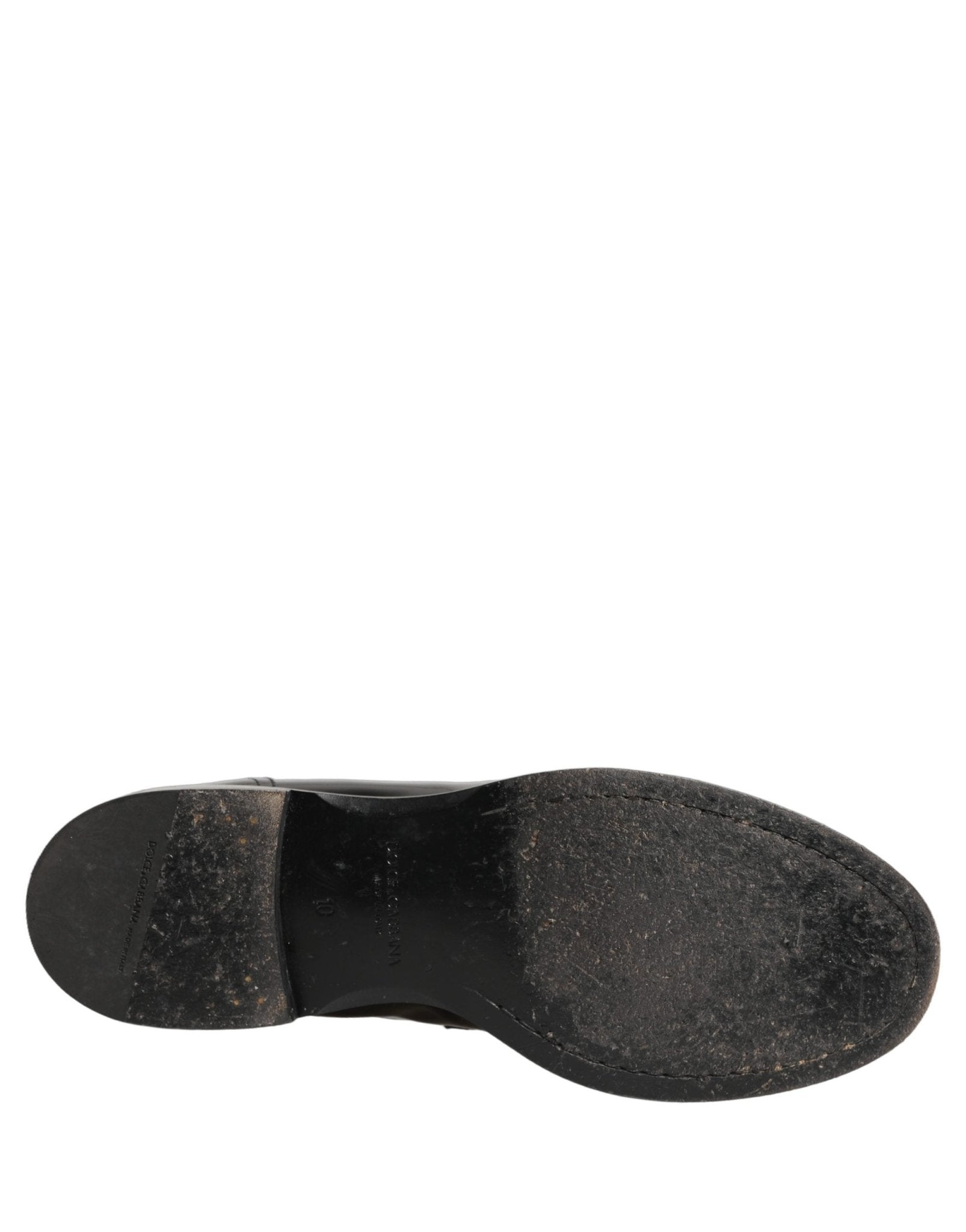Dolce & Gabbana Black Leather Formal Men Dress Loafers Shoes - RIMODA