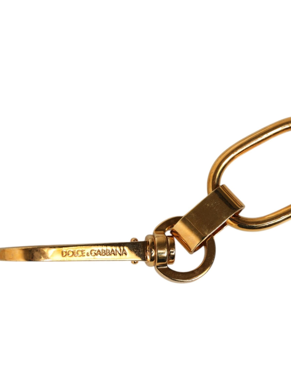 Dolce & Gabbana Black Leather Gold Chain Bag Accessory Shoulder Strap - RIMODA