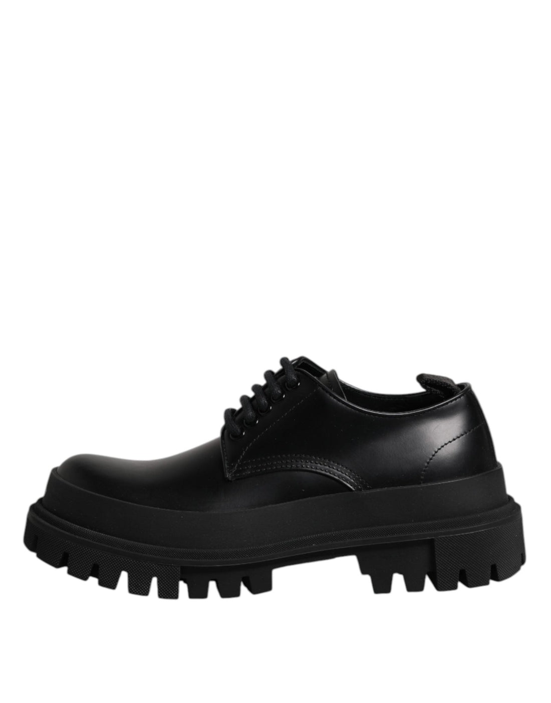 Dolce & Gabbana Black Leather Hi-Trekking Derby Shoes - RIMODA