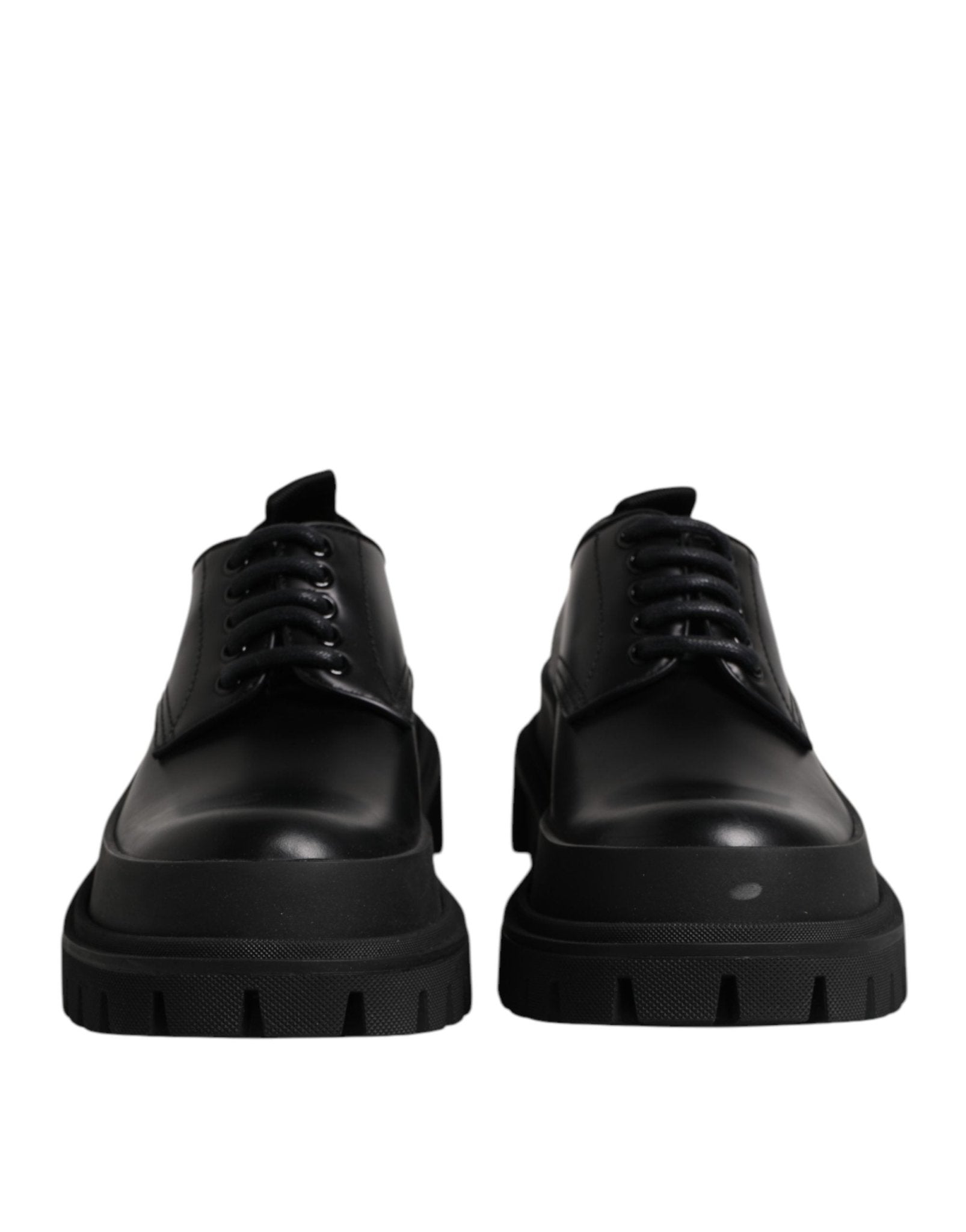 Dolce & Gabbana Black Leather Hi-Trekking Derby Shoes - RIMODA