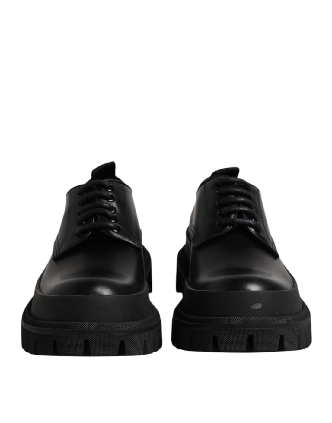 Dolce & Gabbana Black Leather Hi-Trekking Derby Shoes - RIMODA