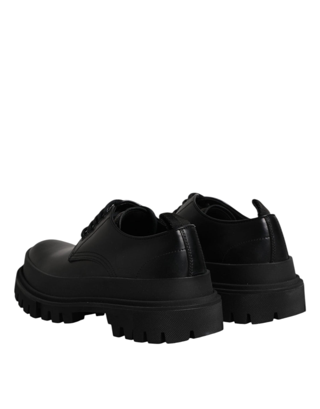 Dolce & Gabbana Black Leather Hi-Trekking Derby Shoes - RIMODA
