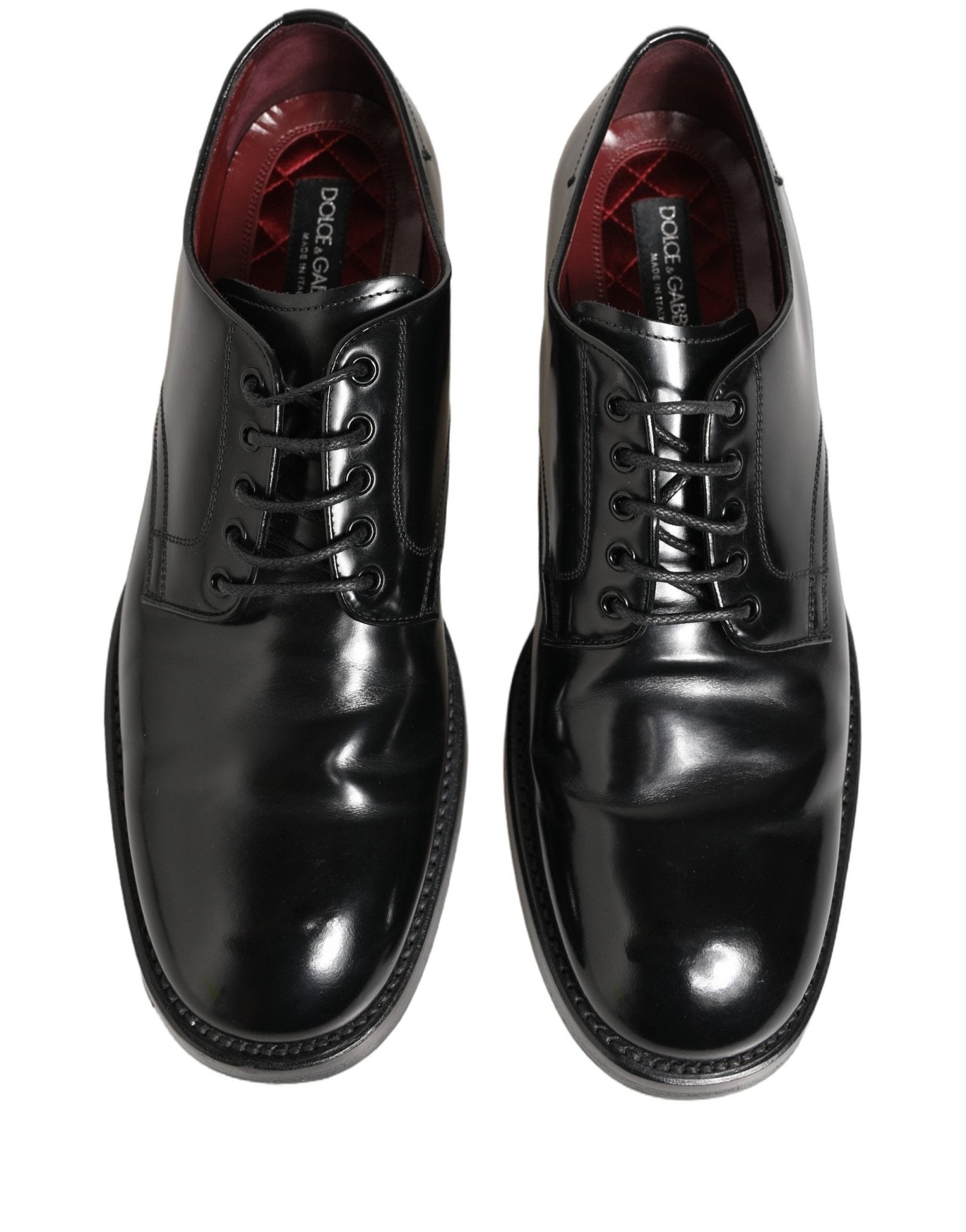 Dolce & Gabbana Black Leather Lace Up Derby Dress Formal Shoes - RIMODA