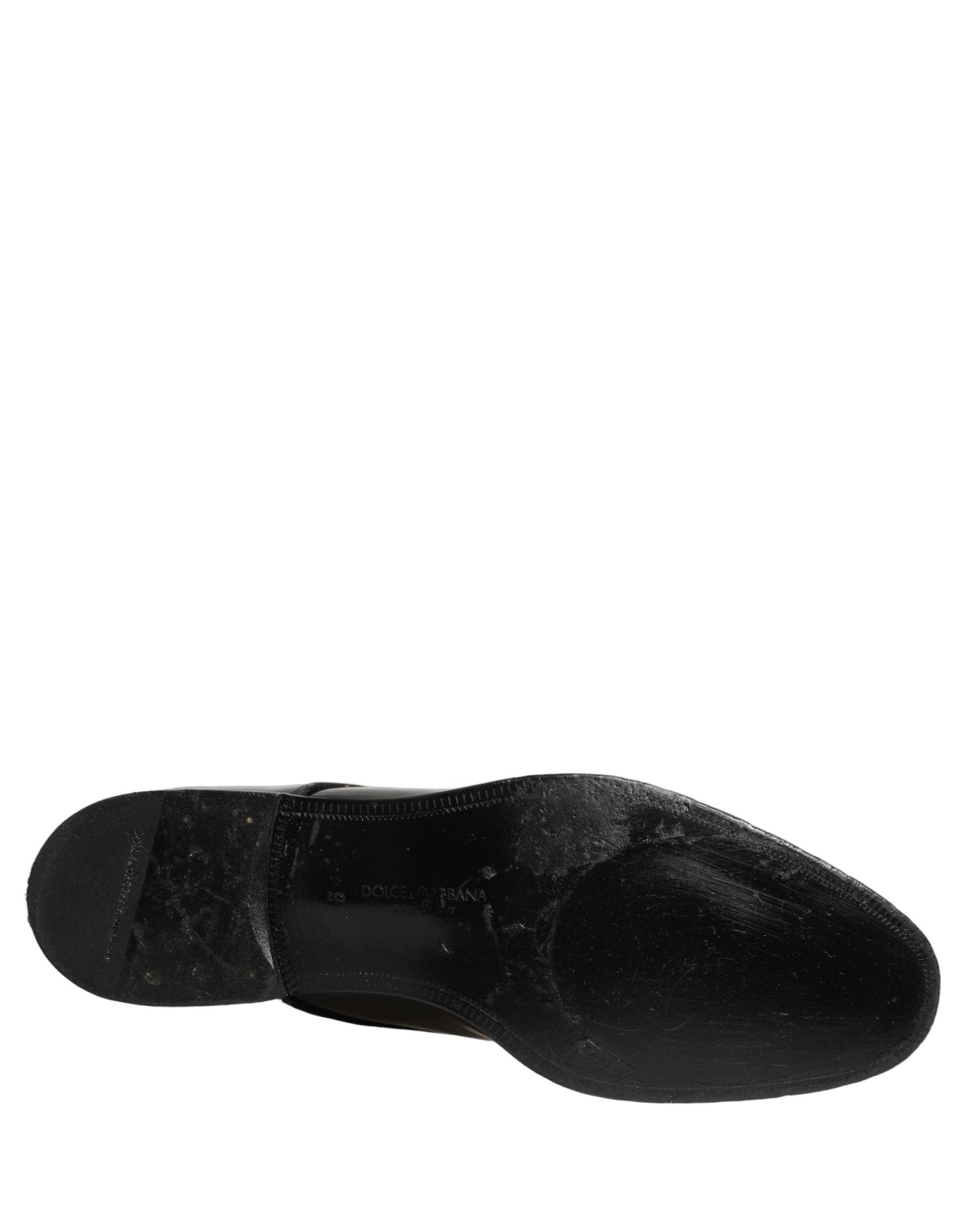 Dolce & Gabbana Black Leather Lace Up Derby Dress Formal Shoes - RIMODA