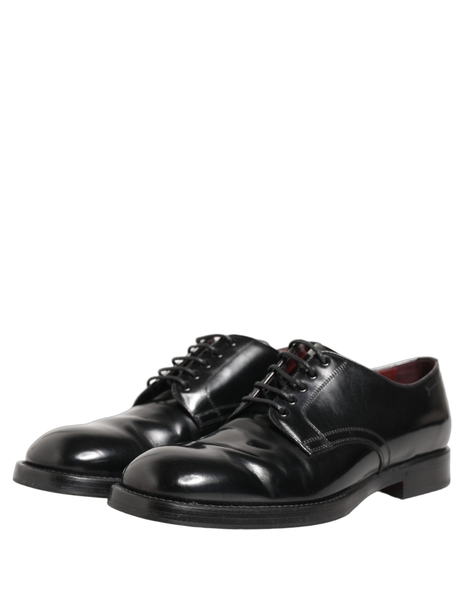 Dolce & Gabbana Black Leather Lace Up Derby Dress Formal Shoes - RIMODA
