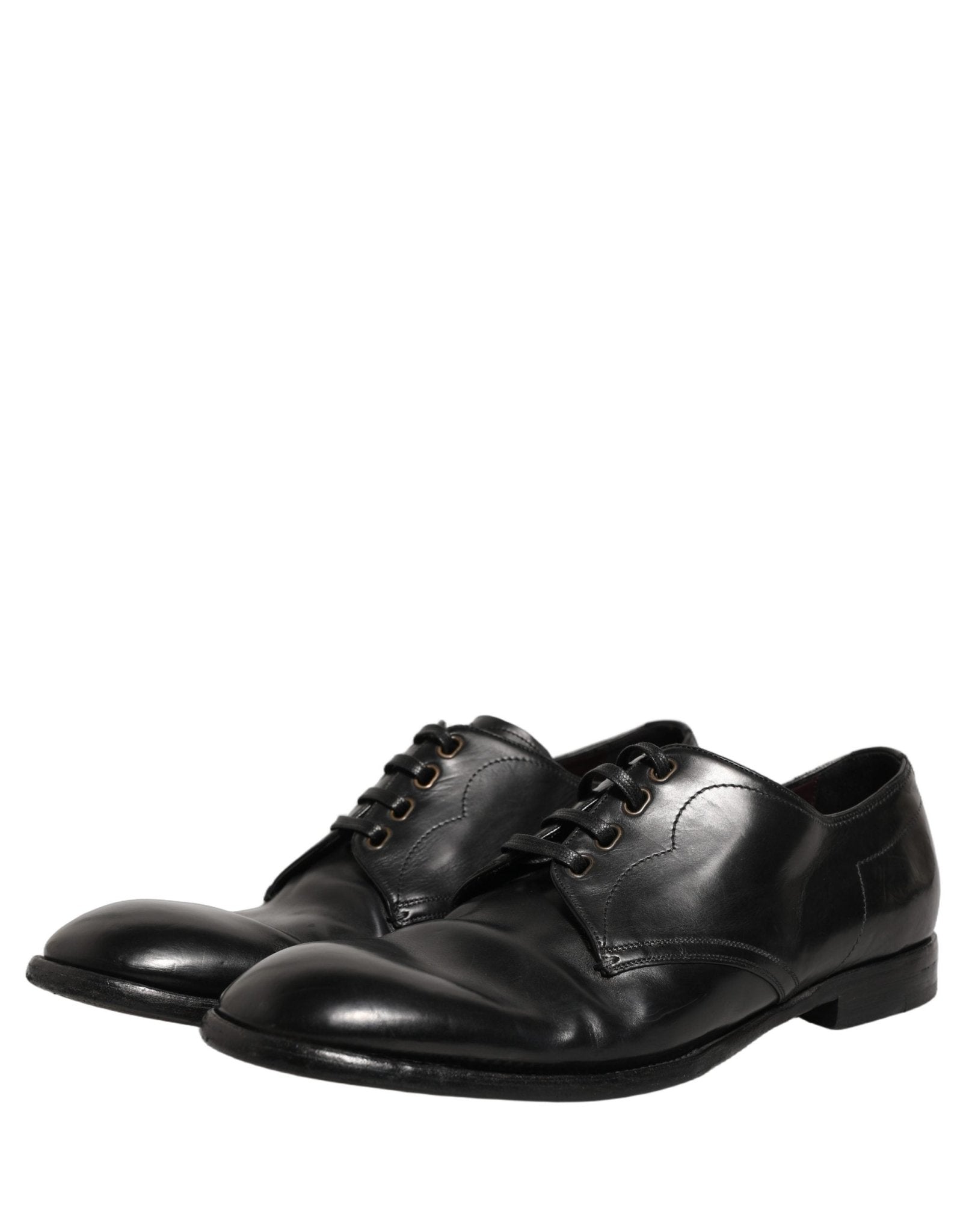 Dolce & Gabbana Black Leather Lace Up Derby Dress Formal Shoes - RIMODA