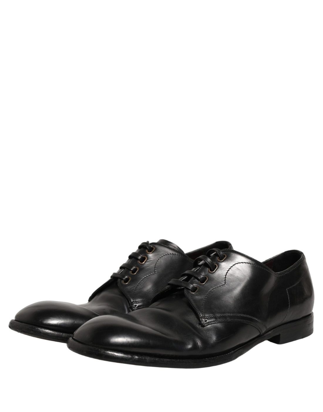Dolce & Gabbana Black Leather Lace Up Derby Dress Formal Shoes - RIMODA